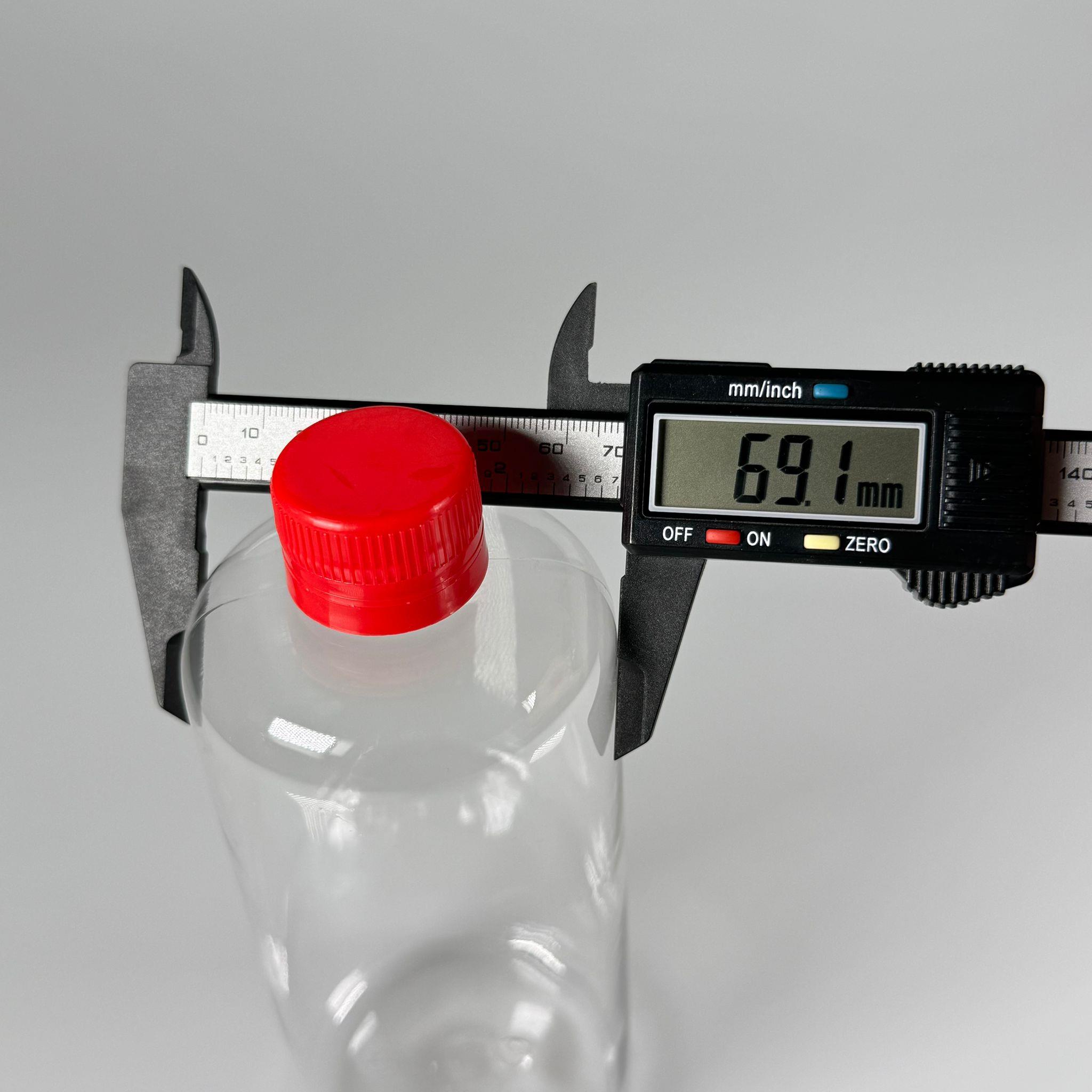 500 CC UZUN SİLİNDİR PET ŞİŞE KALIN (26 GR) - KIRMIZI KİLİTLİ KAPAKLI - 28 AĞIZ - 500 ML PET ŞİŞE