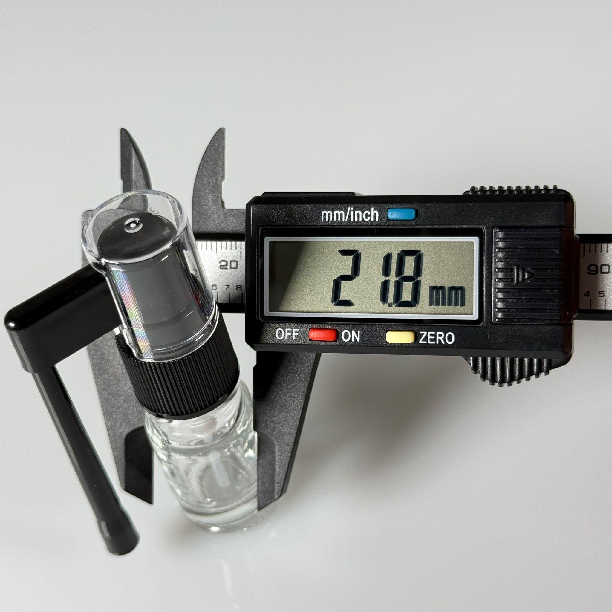 5 ml Farmasötik Plastik Uzun Nozullu Mist Oral Boğaz Spreyli Şeffaf Cam Şişe - 5 CC SİYAH ORAL BOĞAZ SPREYLİ CAM ŞİŞE