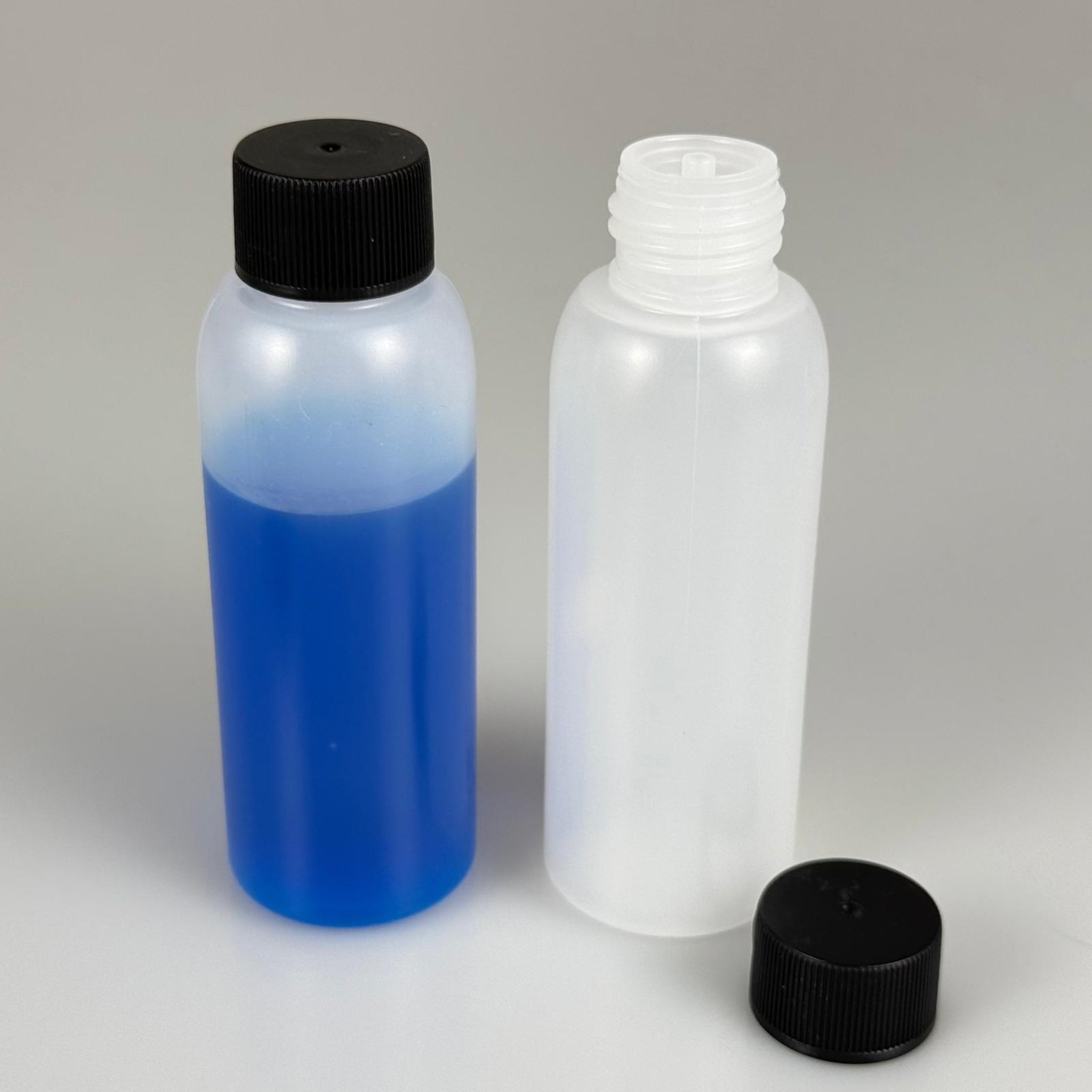 100 ML SIKILABİLİR YUMUŞAK PE POLİETİLEN PLASTİK ŞİŞE - CONTALI SİYAH KAPAKLI ASETON KOLONYA TIPALI - 100 cc sos, yağ, kartuş, mürekkep vb için boş şişeler