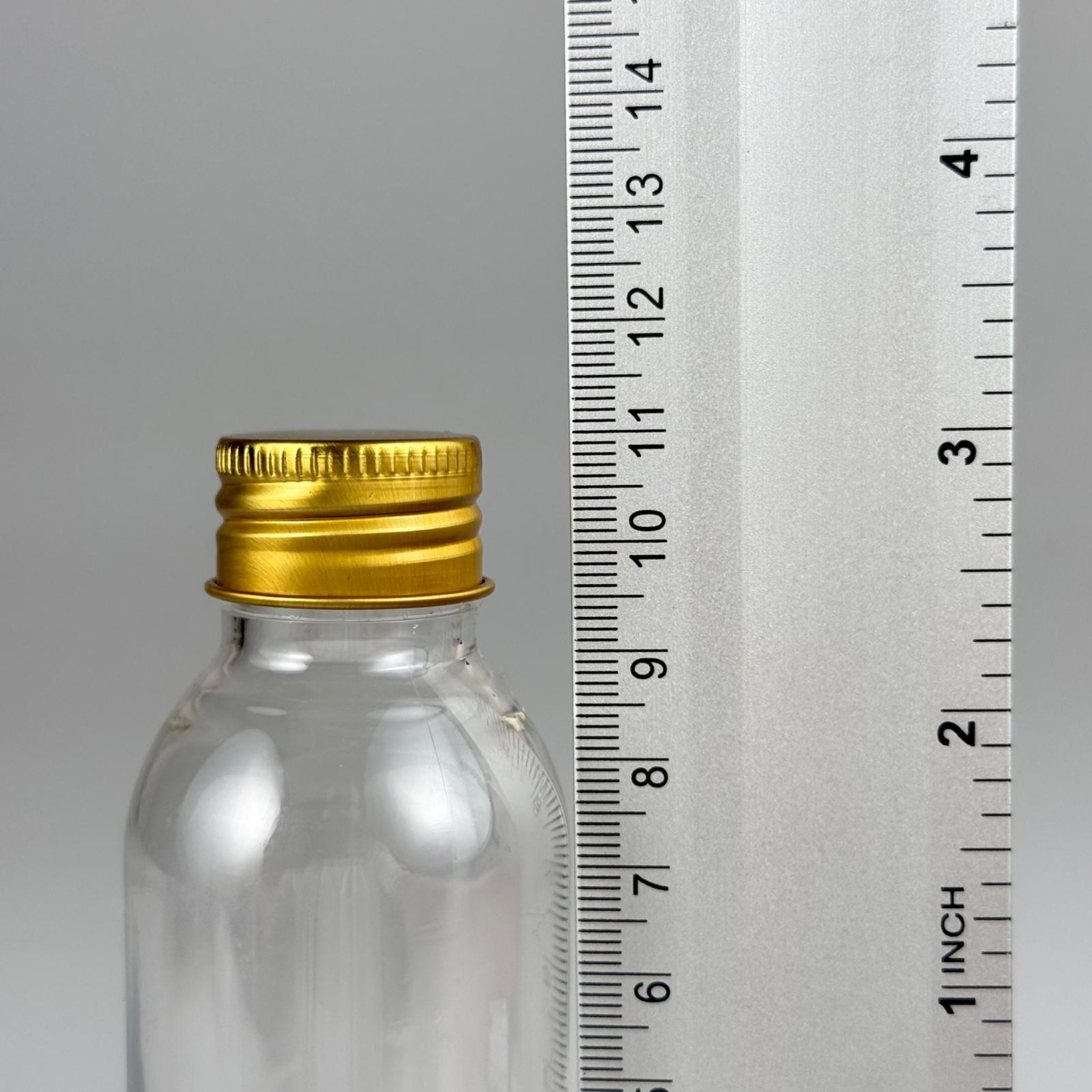 100 CC SİLİNDİR OVAL MODEL ŞEFFAF SERT PET ŞİŞE (24 AĞIZ) + KÖPÜK CONTALI GOLD METAL ALÜMİNYUM KAPAK + KOLONYA TIPALI TAKIM - 100 ML KAPAKLI KALIN PLASTİK ŞEFFAF ŞİŞELER