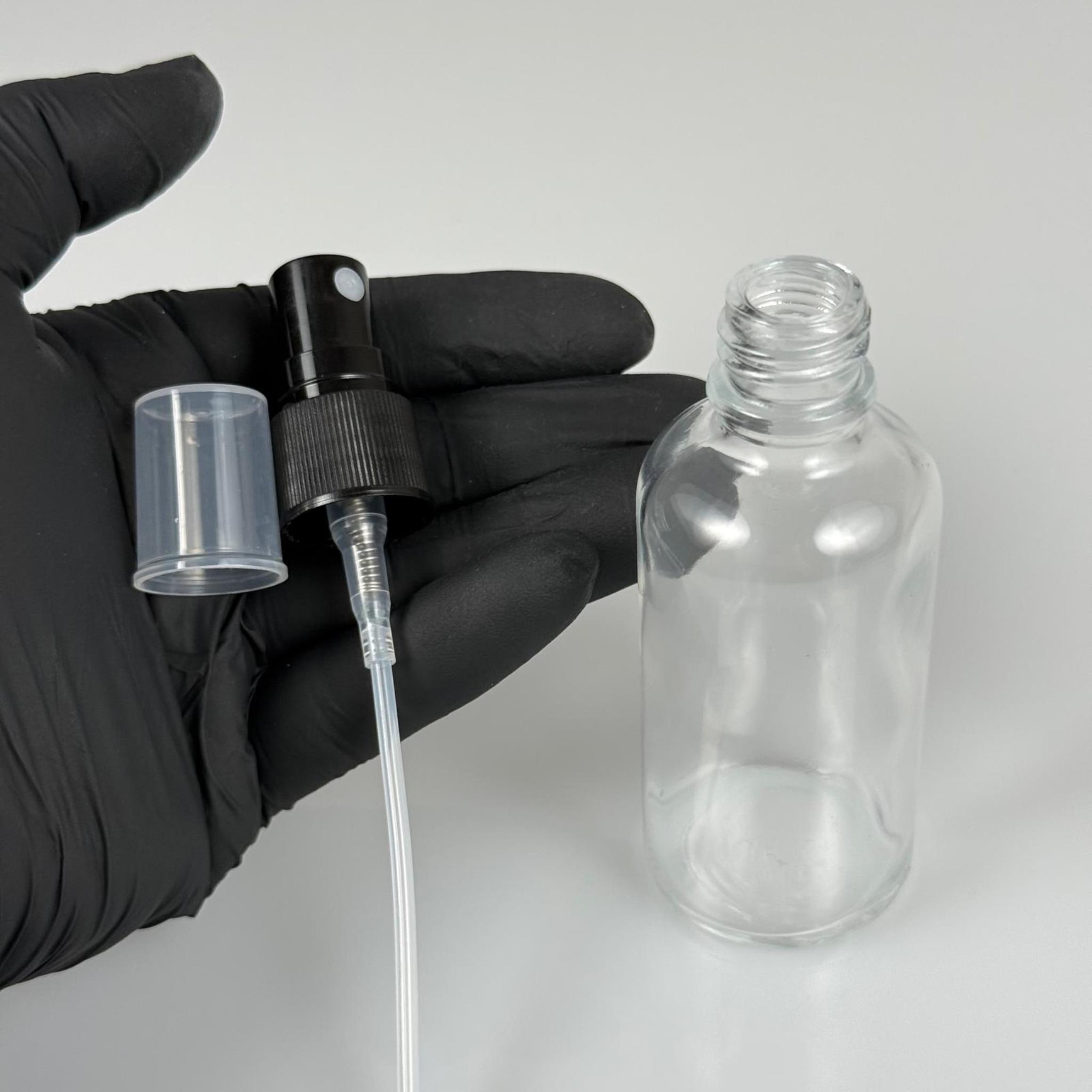 50 CC CAM ŞİŞE SİYAH SPREYLİ TAKIM - 50 ML PARFÜM ŞİŞESİ