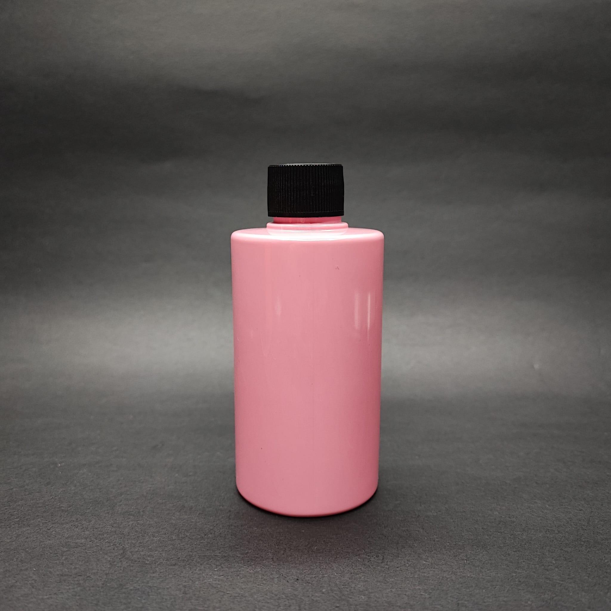 200 CC KÜT BOYUNLU SİLİNDİR PET ŞİŞE (24 GR) - CONTALI SİYAH KAPAKLI - 200 ML PLASTİK ŞİŞE - PEMBE