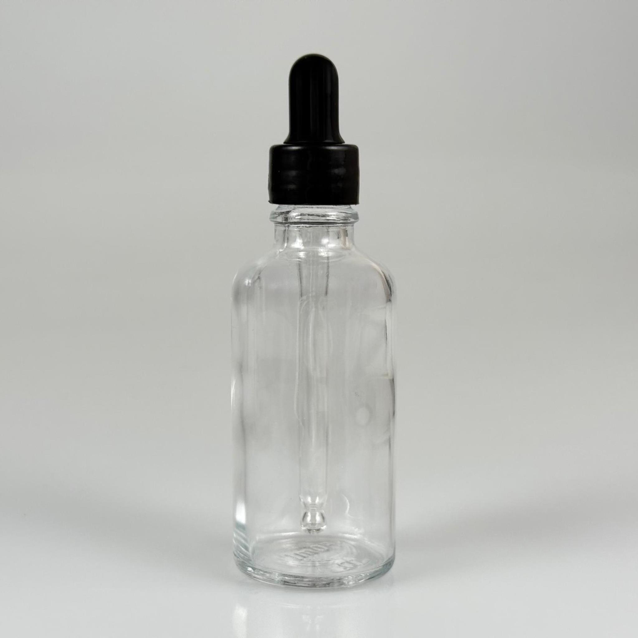 50 CC ŞEFFAF CAM DAMLALIKLI ŞİŞE - SİYAH EMZİK + SİYAH DÜZ KAPAK + CAM PİPET TAKIM - 50 ML DAMLALIKLI ŞİŞE SETİ
