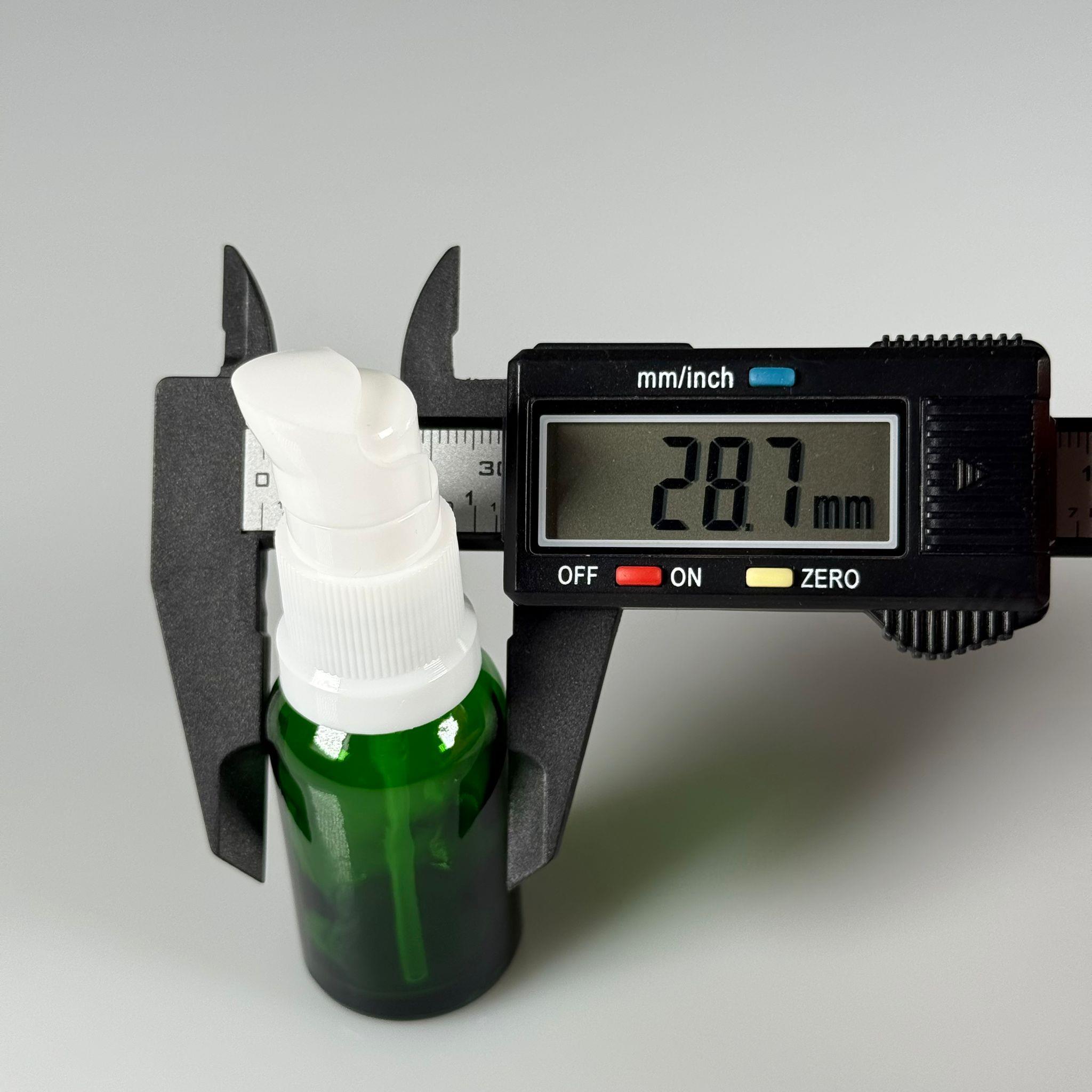 15 CC YEŞİL CAM ŞİŞE - SIZDIRMAZ ETEKLİ BEYAZ LOSYON POMPALI TAKIM - 15 ML LOSYON ŞİŞESİ - YAĞ, KREM GİBİ YOĞUN KIVAMLI SIVILAR İÇİN CAM AMBALAJ