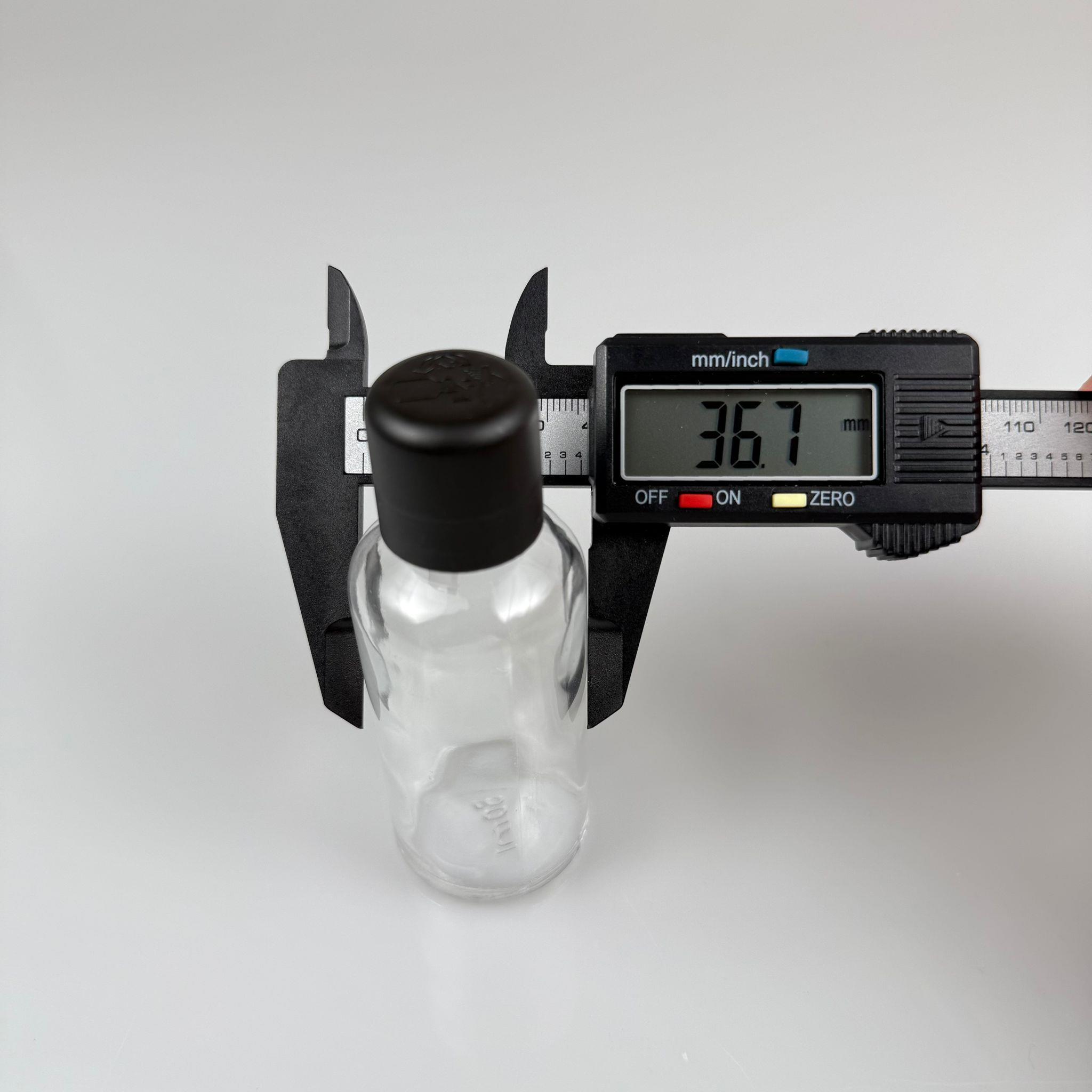 50 CC ŞEFFAF CAM ŞİŞE + İÇTEN DAMLALIKLI ÇOCUK KİLİTLİ SİYAH KAPAK - SAYDAM 50 ML KİLİT KAPAKLI DAMLATMALI ŞİŞE
