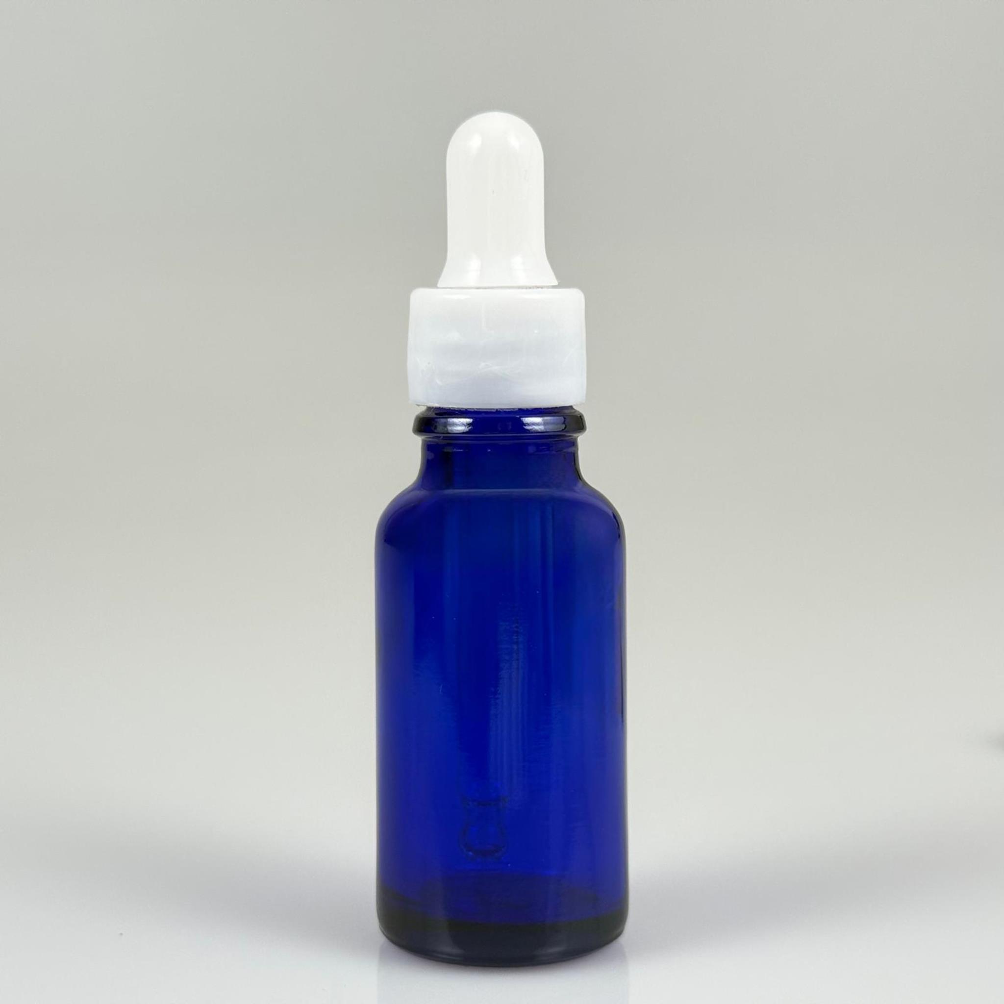 20 CC MAVİ CAM DAMLALIKLI ŞİŞE - BEYAZ EMZİK + BEYAZ DÜZ KAPAK + CAM PİPET TAKIM - 20 ML DAMLALIKLI ŞİŞE SETİ