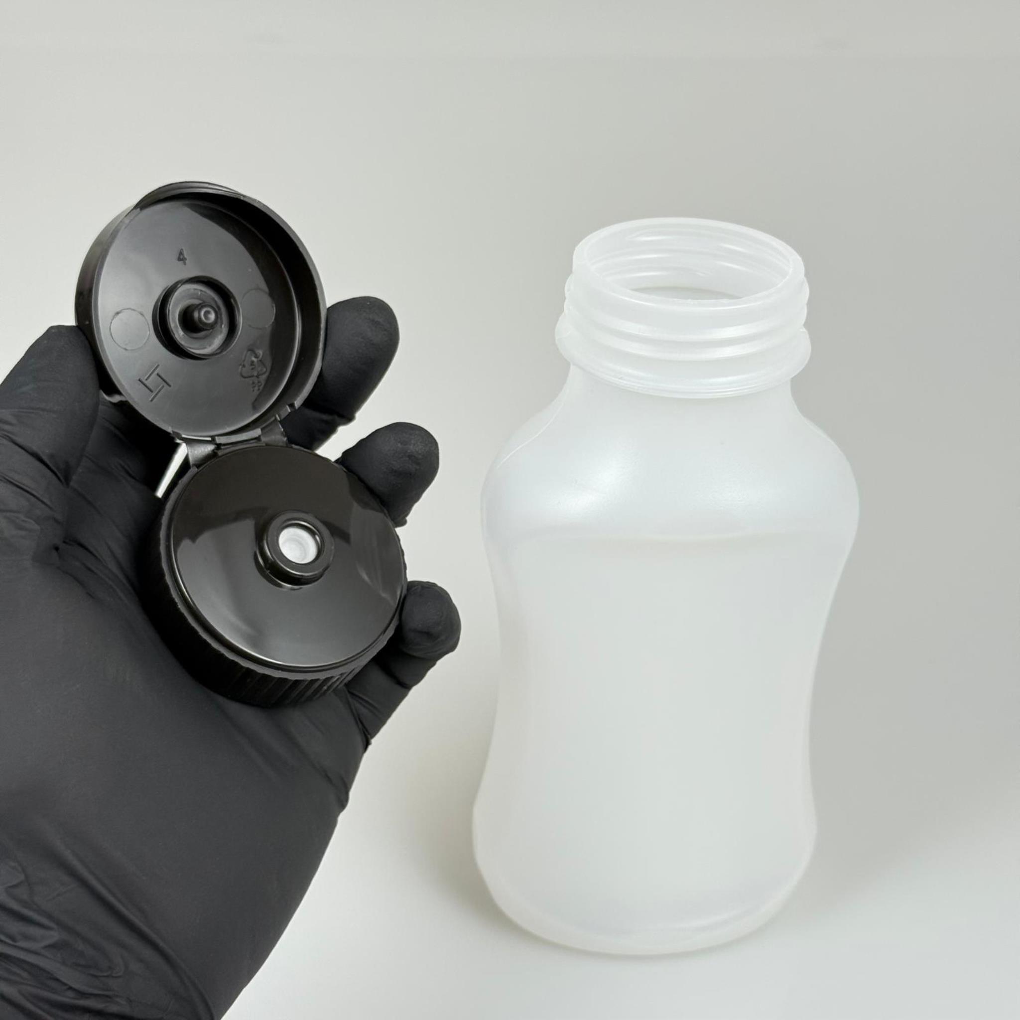 350 CC SIKILABİLİR PLASTİK ŞİŞE - FOLYOLU SİYAH FLİPTOP AÇILIR KAPANIR KAPAKLI   - 350 ML BOŞ KETÇAP MAYONEZ ŞİŞESİ , FINDIK EZMESİ, TAHİN, PEKMEZİ BAL VB İÇİN SIKILABİLİR ÇOK AMAÇLI ŞİŞE - GIDAYA UYGUN