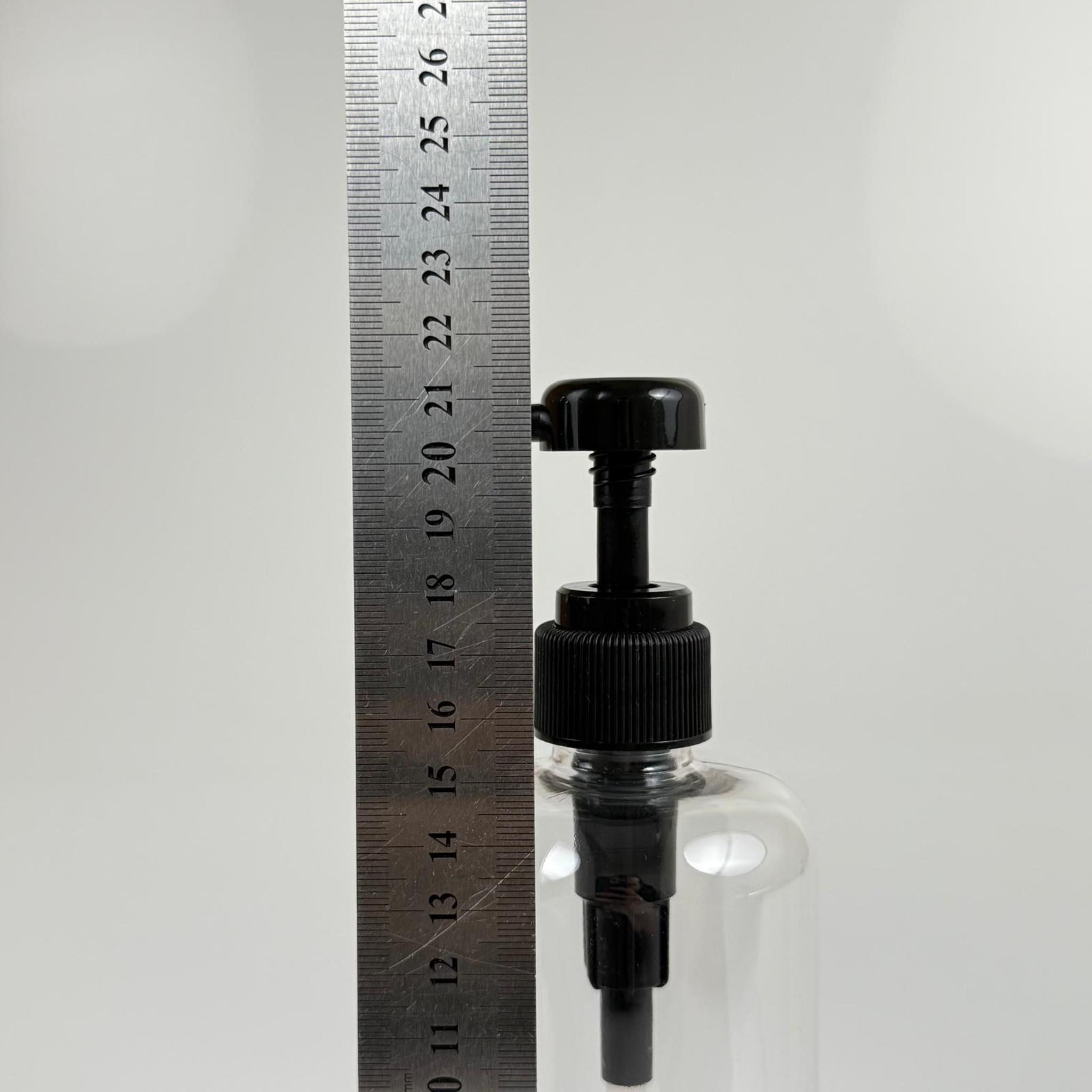 500 CC PET ŞEFFAF SİLİNDİR MODEL ŞİŞE - SİYAH DOZAJ POMPALI (HER BASMADA 4 CC SIVI ATAR) - 0,5 LT POMPALI ŞİŞE - ŞURUP, ŞAMPUAN, KREM GİBİ YOĞUN KIVAMLI SIVILARDA KULLANILIR