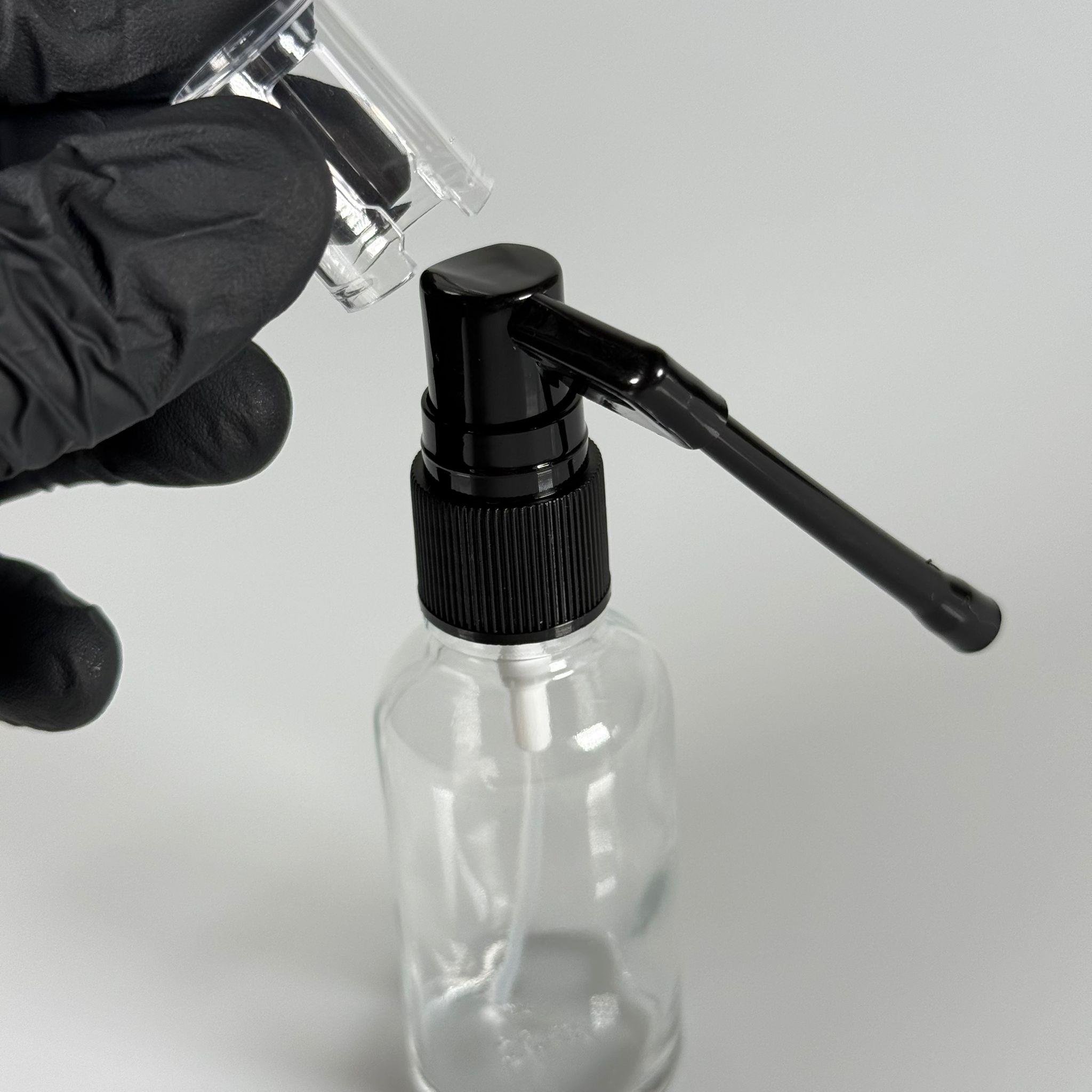 30 ml Farmasötik Plastik Uzun Nozullu Mist Oral Boğaz Spreyli Şeffaf Cam Şişe - 30 CC SİYAH ORAL BOĞAZ SPREYLİ CAM ŞİŞE