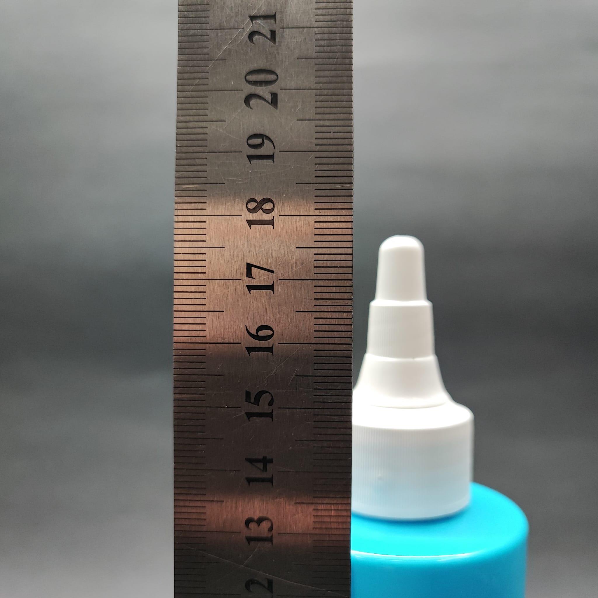 200 CC KÜT BOYUNLU UZUN SİLİNDİR PET ŞİŞE (24 GR) - AKITICI ASANSÖR BEYAZ KAPAKLI - 200 ML PLASTİK ŞİŞE - MAVİ