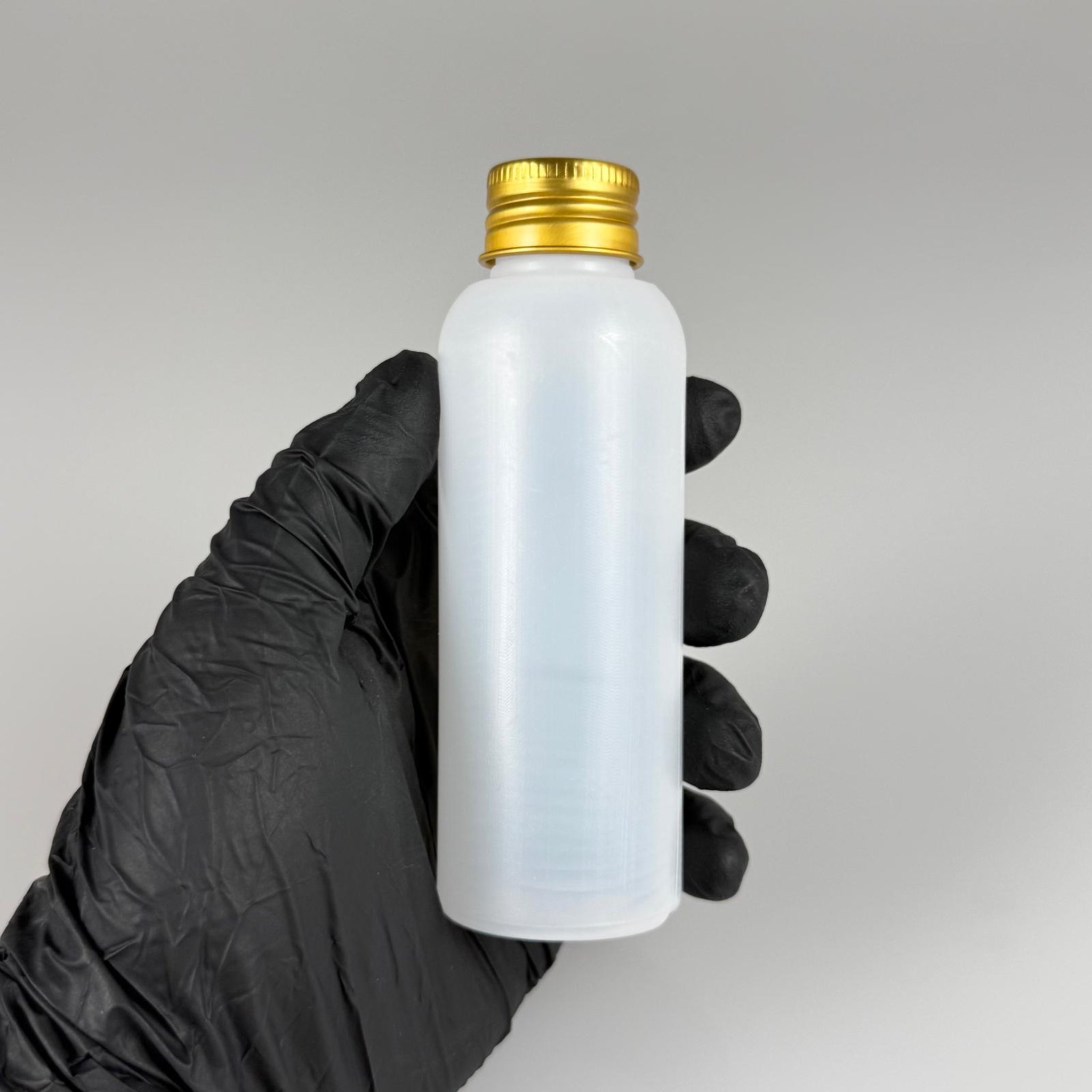 100 CC NATÜREL SERT POLİETİLEN ASETON ŞİŞESİ ( 24 MM ) + KÖPÜK CONTALI GOLD METAL ALÜMİNYUM KAPAKLI TAKIM - 100 ML KAPAKLI PLASTİK ASETON ŞİŞELERİ