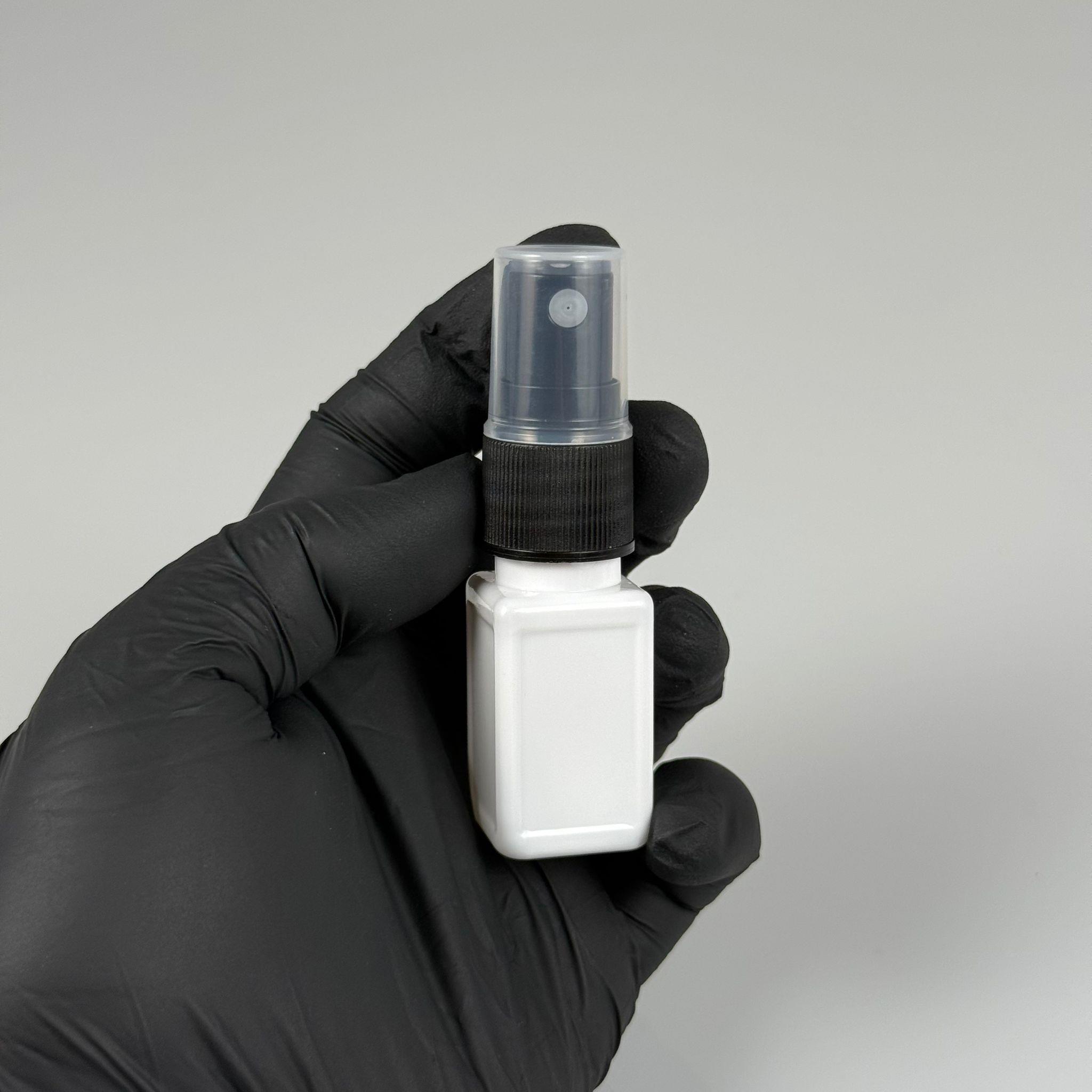 10 CC BEYAZ KARE PET ŞİŞE - SİYAH SPREYLİ TESTER 10 ML PLASTİK ŞİŞE