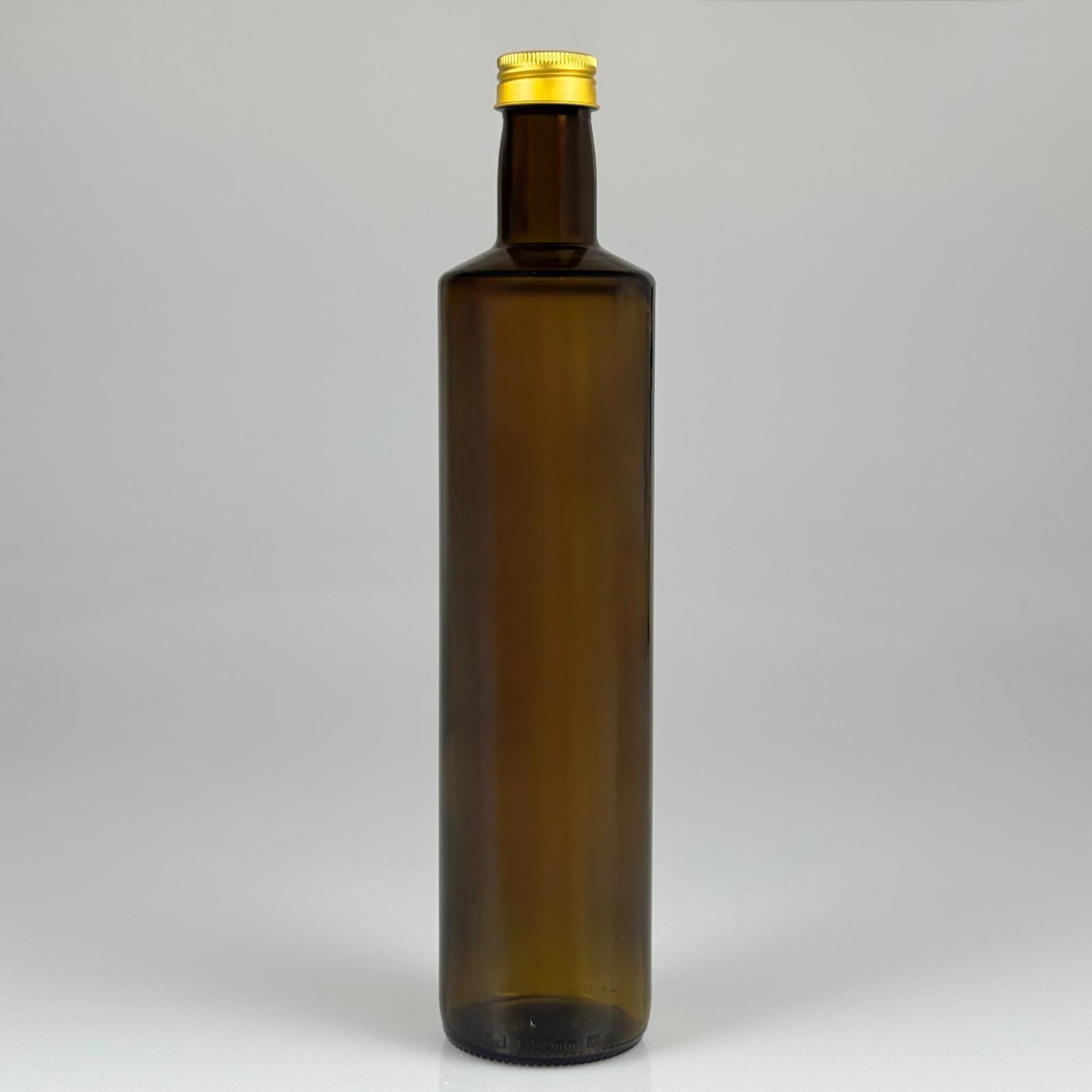 750 CC YEŞİL DORİKA CAM ŞİŞE - GOLD METAL ALÜMİNYUM KAPAKLI - 750 ML DORİKA YAĞ ŞİŞESİ - SİRKE ŞİŞESİ