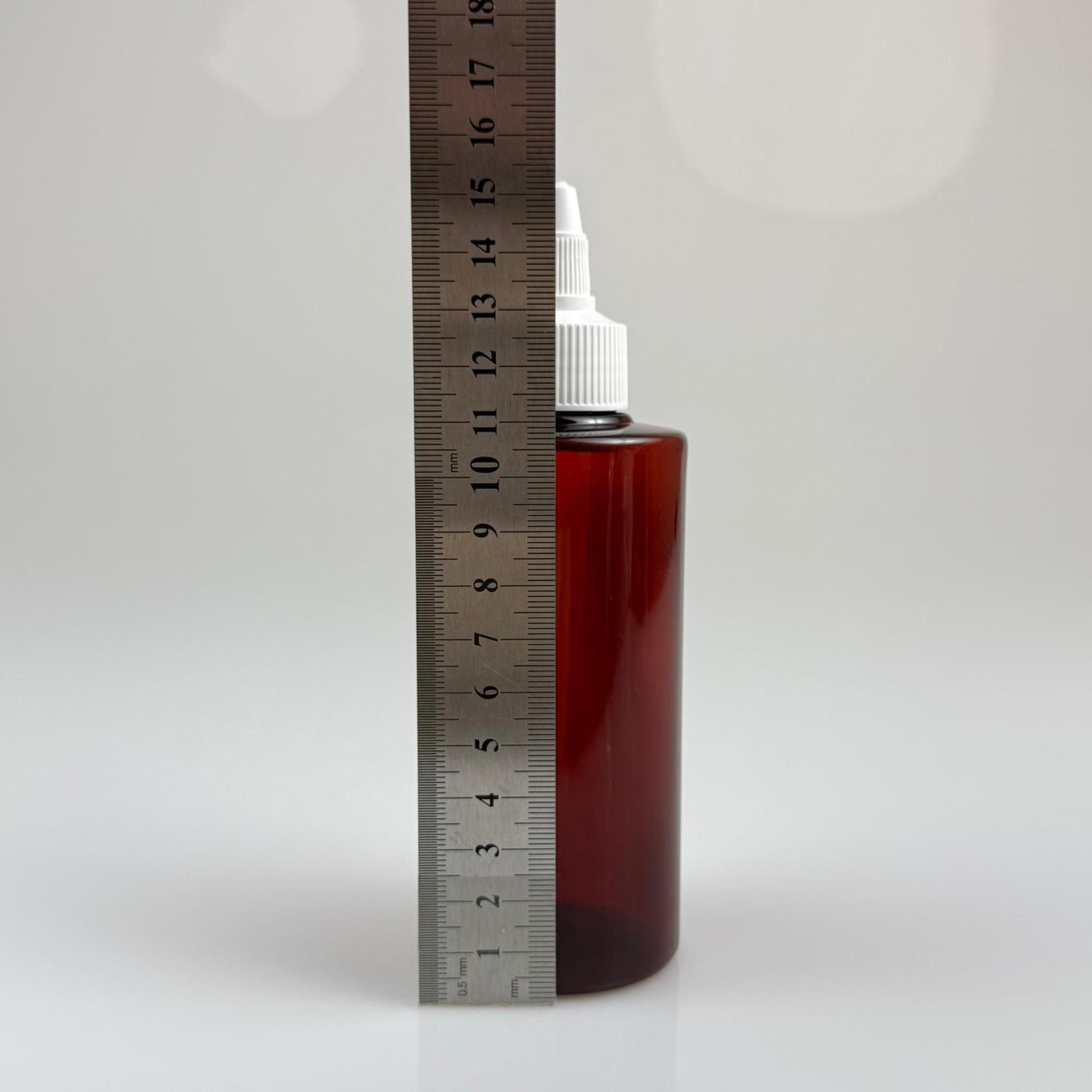 YAĞ, SOS, ACI SOS, SİRKE, SRIRACHA, MÜREKKEP, TUTKAL AKITICI VB BOŞ ŞİŞELERİ - BEYAZ SİVRİ TWİST AKITICI KAPAK + 200 ML AMBER KÜT PET PLASTİK ŞİŞE TAKIM