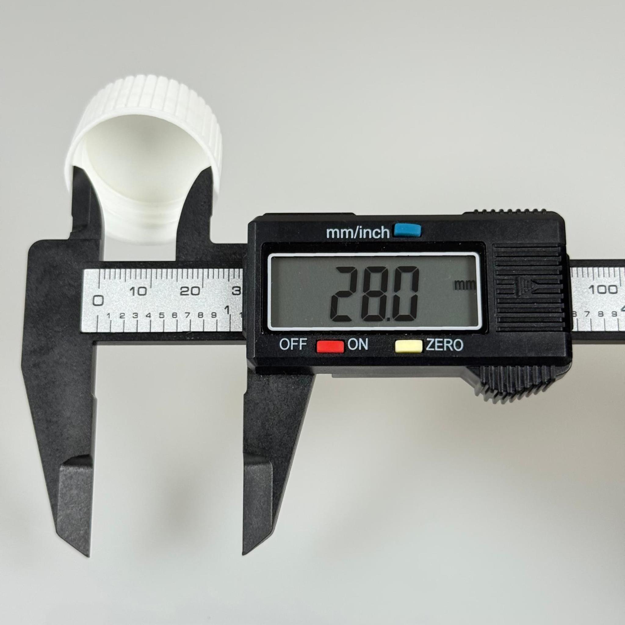 28 MM VİDALI BEYAZ KAPAK - YENİ MODEL - 28 MM PLASTİK KAPAK BEYAZ - KÖPÜK CONTALI (HEM 28 AĞIZ CAM ŞİŞELERE HEM DE 28 AĞIZ PLASTİK ŞİŞELERE TAM UYAR)