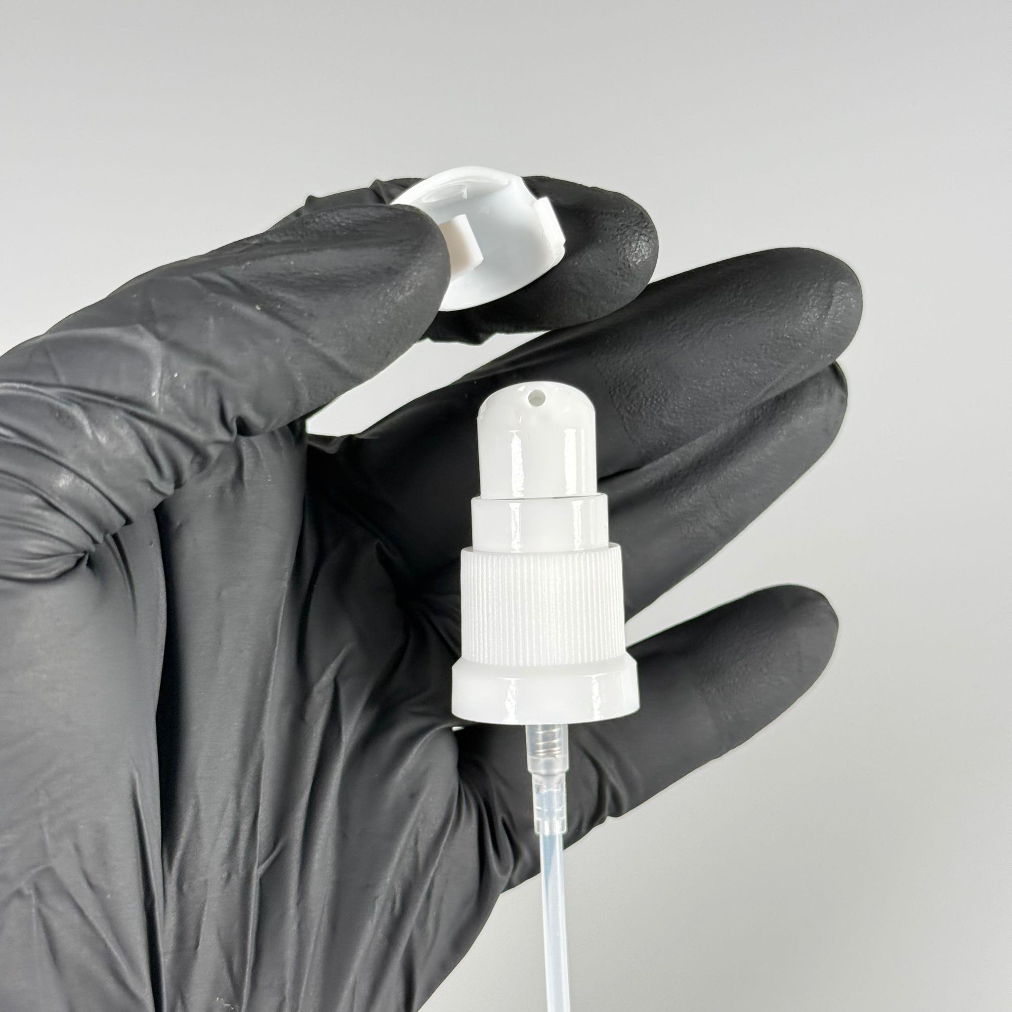 18 MM ETEKLİ LOSYON POMPASI BEYAZ - 18 MM SERUM POMPASI (CAM ŞİŞELER İÇİN)