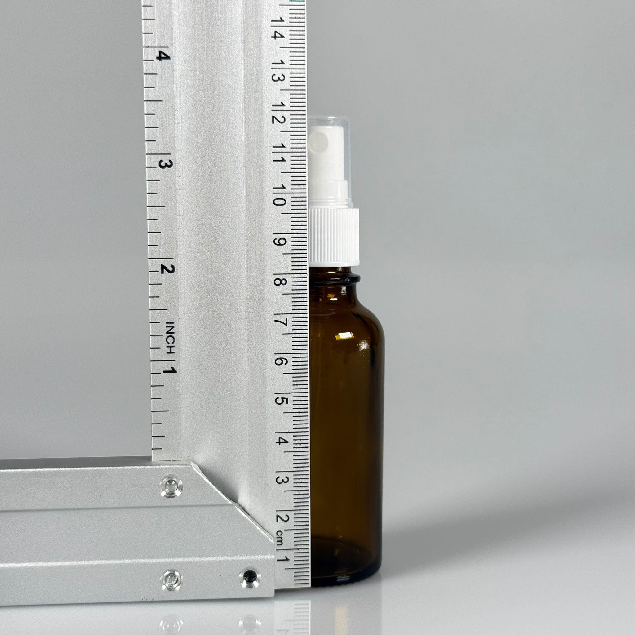 50 CC AMBER CAM ŞİŞE - BEYAZ SPREYLİ - 50 ML CAM ŞİŞE - KAHVERENGİ