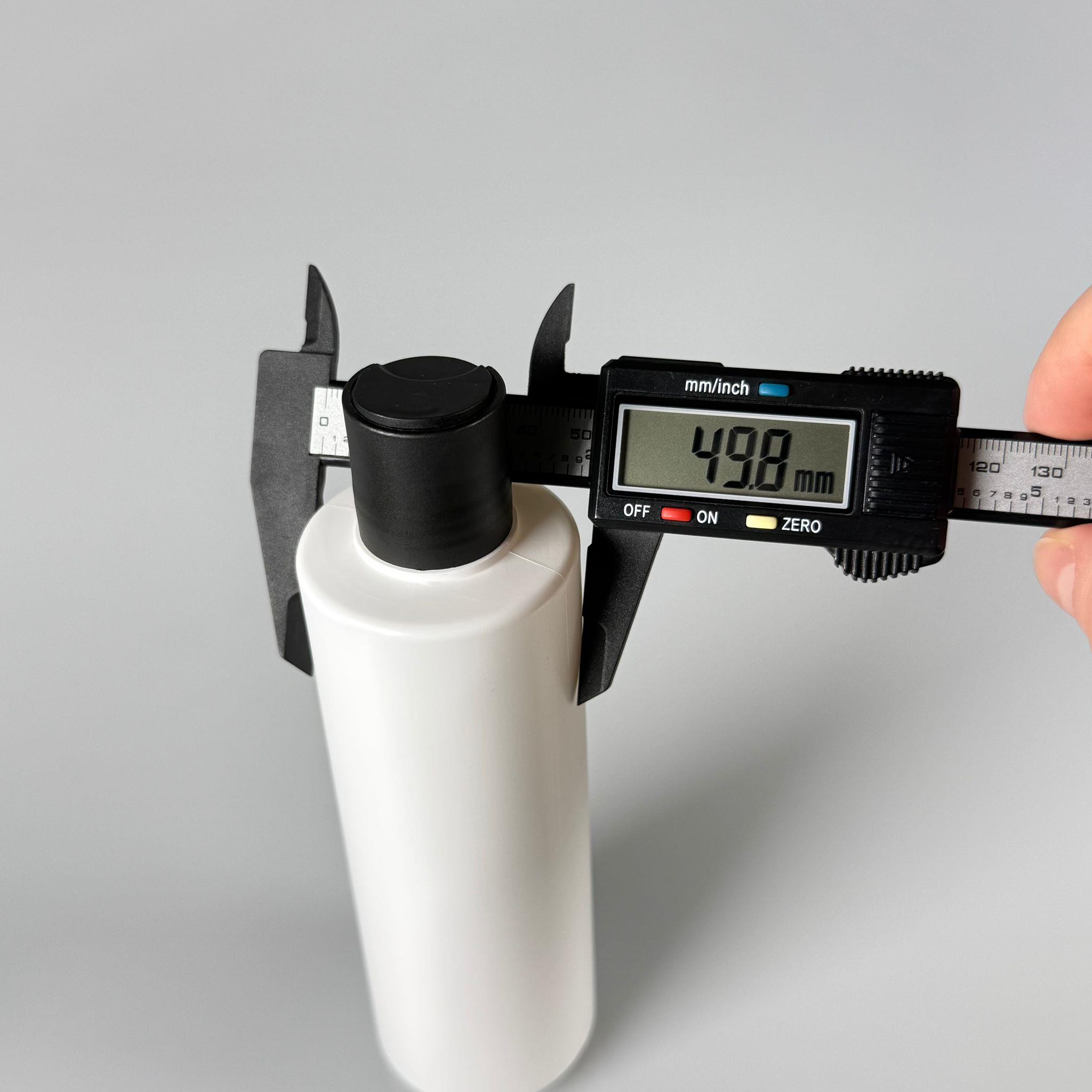 200 CC (SİLME 250 CC) BEYAZ SİLİNDİR MODEL MAT SERT POLİETİLEN ŞİŞE - SİYAH DİSKTOP ŞAMPUAN KAPAKLI - 200 ML BEYAZ PLASTİK ŞİŞE