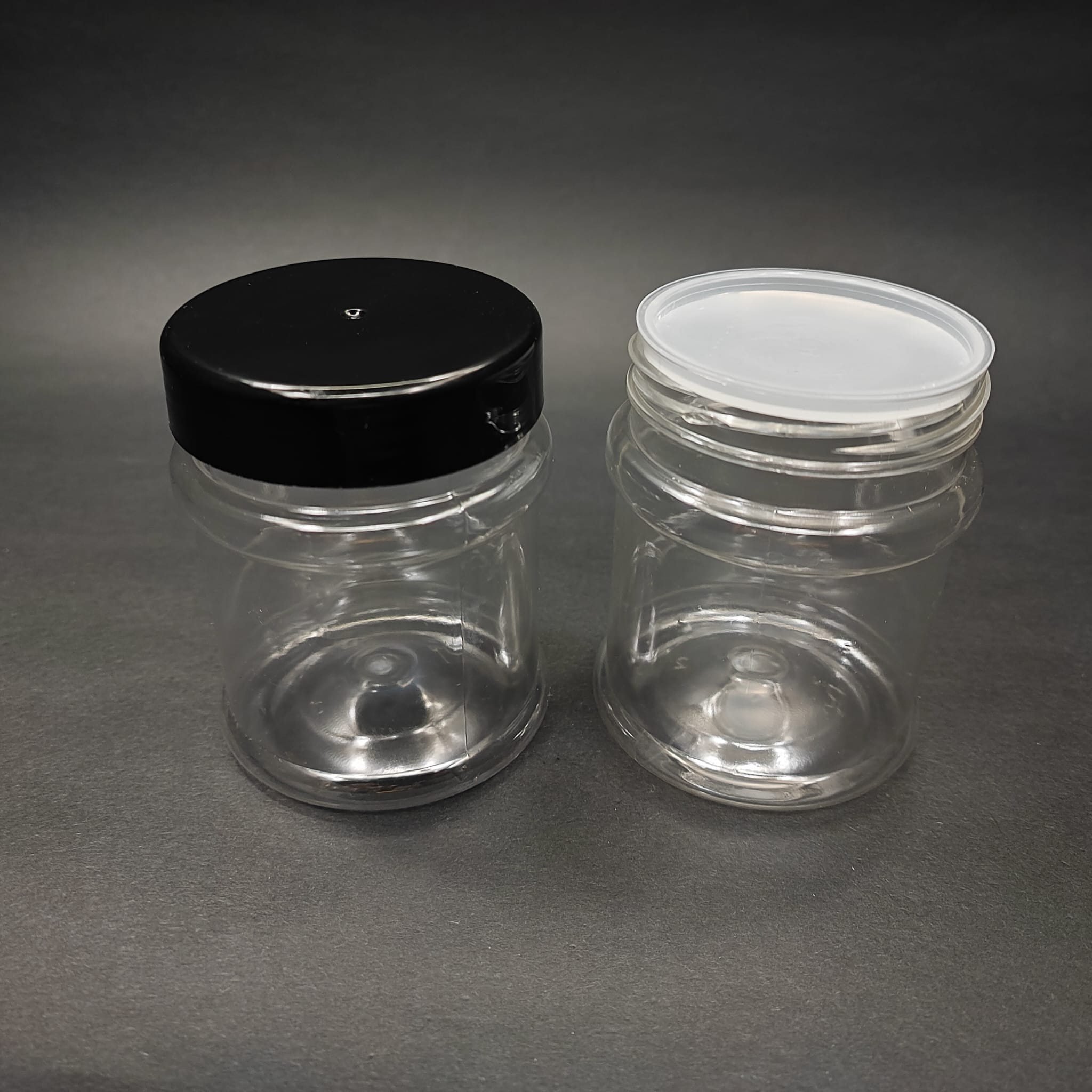 200 CC PET KAVANOZ - SİYAH KAPAKLI - İÇ TIPALI - 200 ML PLASTİK KREM KAVANOZU