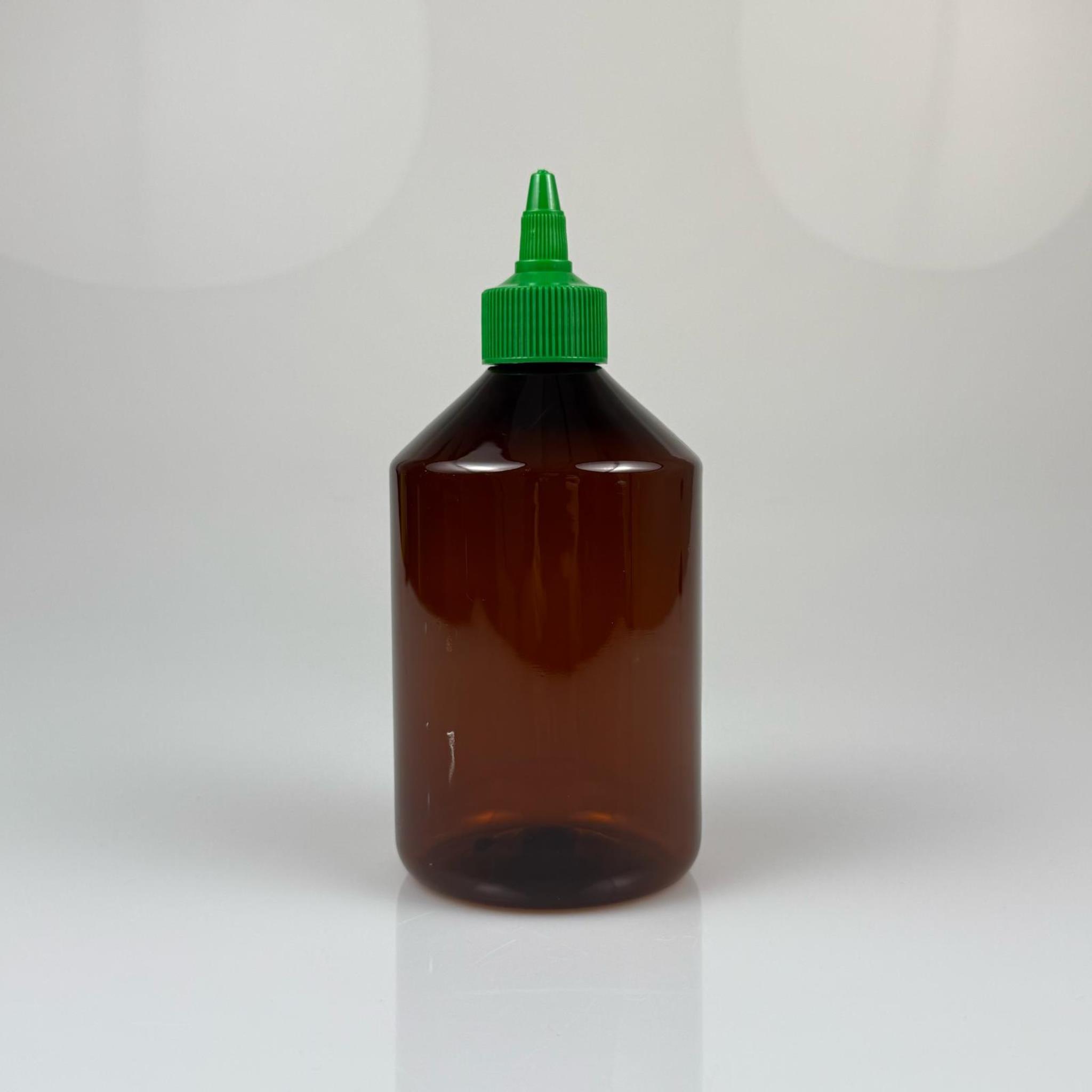 ZEYTİNYAĞI, SOS, ACI SOS, SİRKE, SRIRACHA VB BOŞ ŞİŞELERİ - YEŞİL SİVRİ TWİST AKITICI KAPAK + 500 ML AMBER KAHVERENGİ PET PLASTİK ŞİŞE TAKIM
