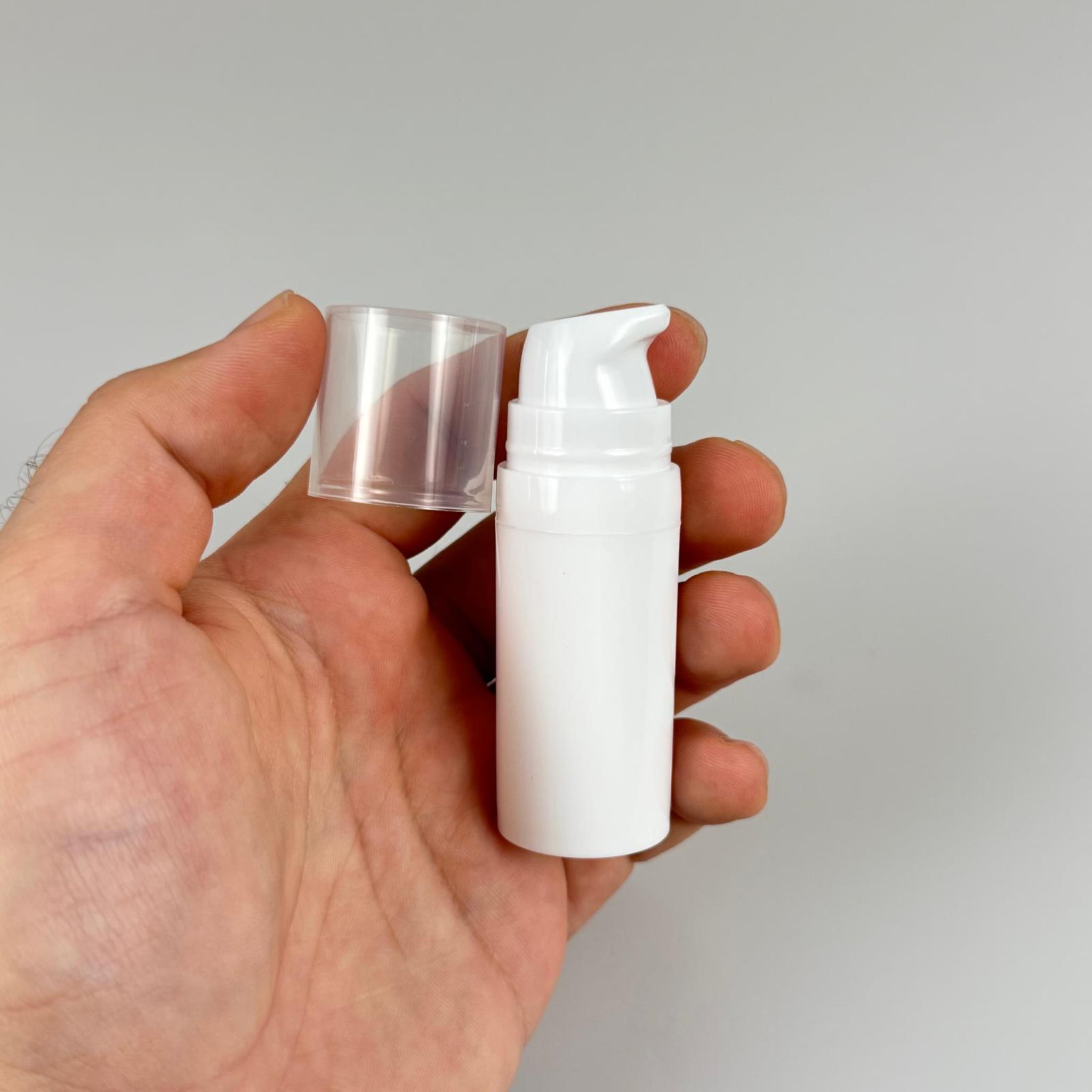 BOŞ KREM VE LOSYON ŞİŞESİ 10 ML BOŞ AİRLESS ŞİŞE - HAVASIZ POMPALI BEYAZ AİRLESS ASANSÖR ŞİŞE - GÜNEŞ KREMİ , TONİK VB AMBALAJI