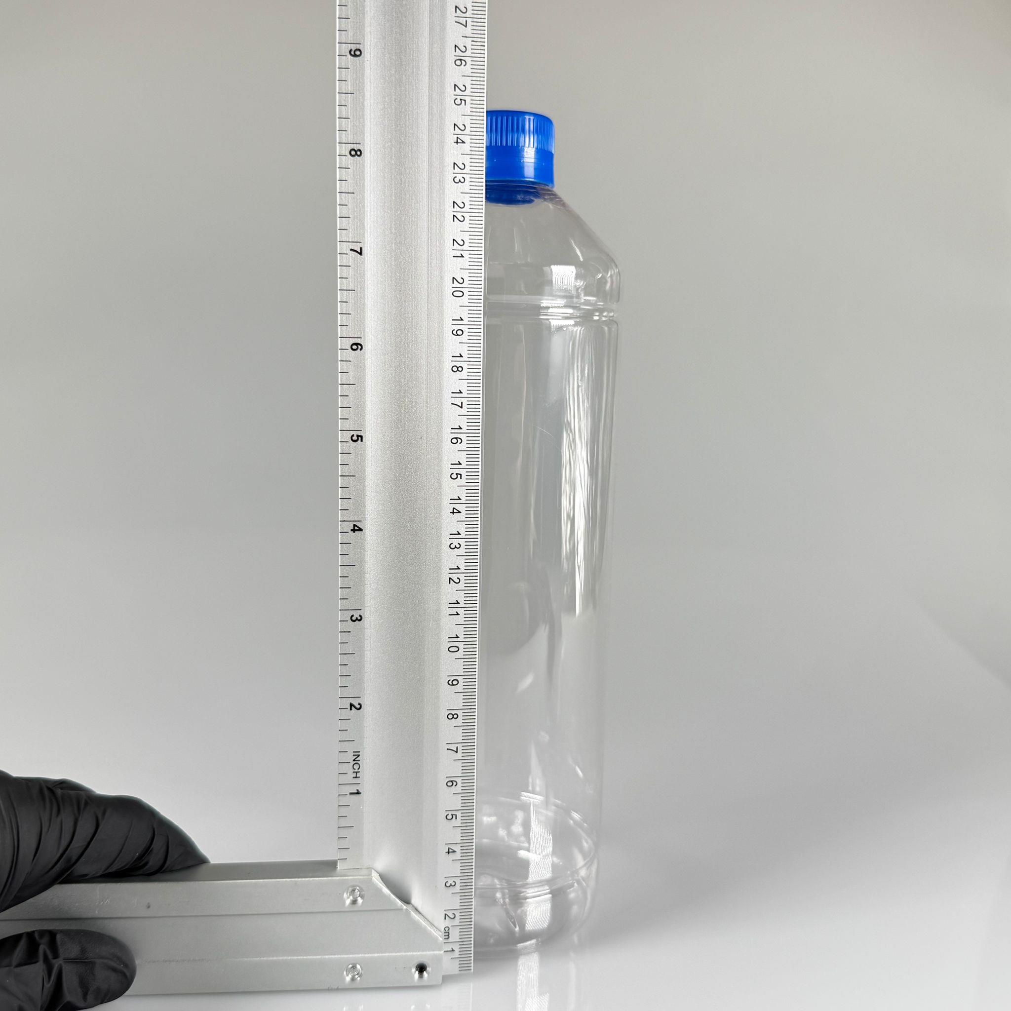 1000 CC DÜZ MODEL PET ŞİŞE (28 AĞIZ) - 1 LİTRE PET ŞİŞE MAVİ CONTALI KİLİTLİ KAPAKLI