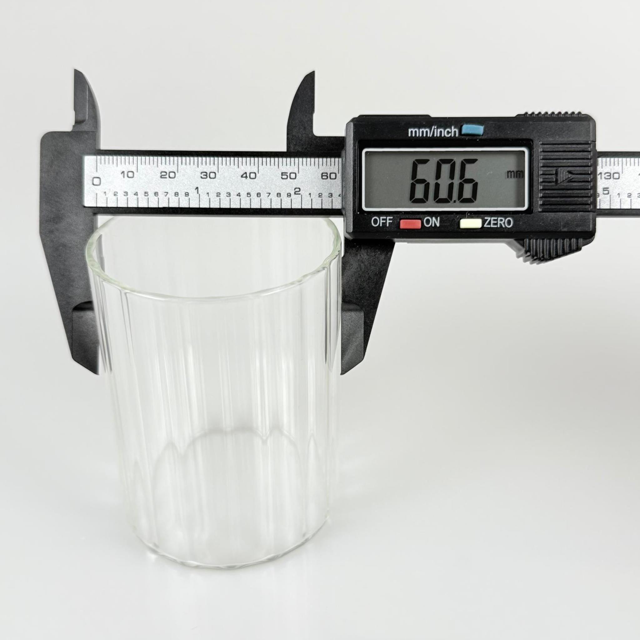 MUM BARDAK ÇİZGİLİ - ŞEFFAF - MUM İÇİN CAM BARDAK - TOPTAN MUM BARDAK - BOŞ MUM BARDAĞI - 200 CC (60X80 MM)