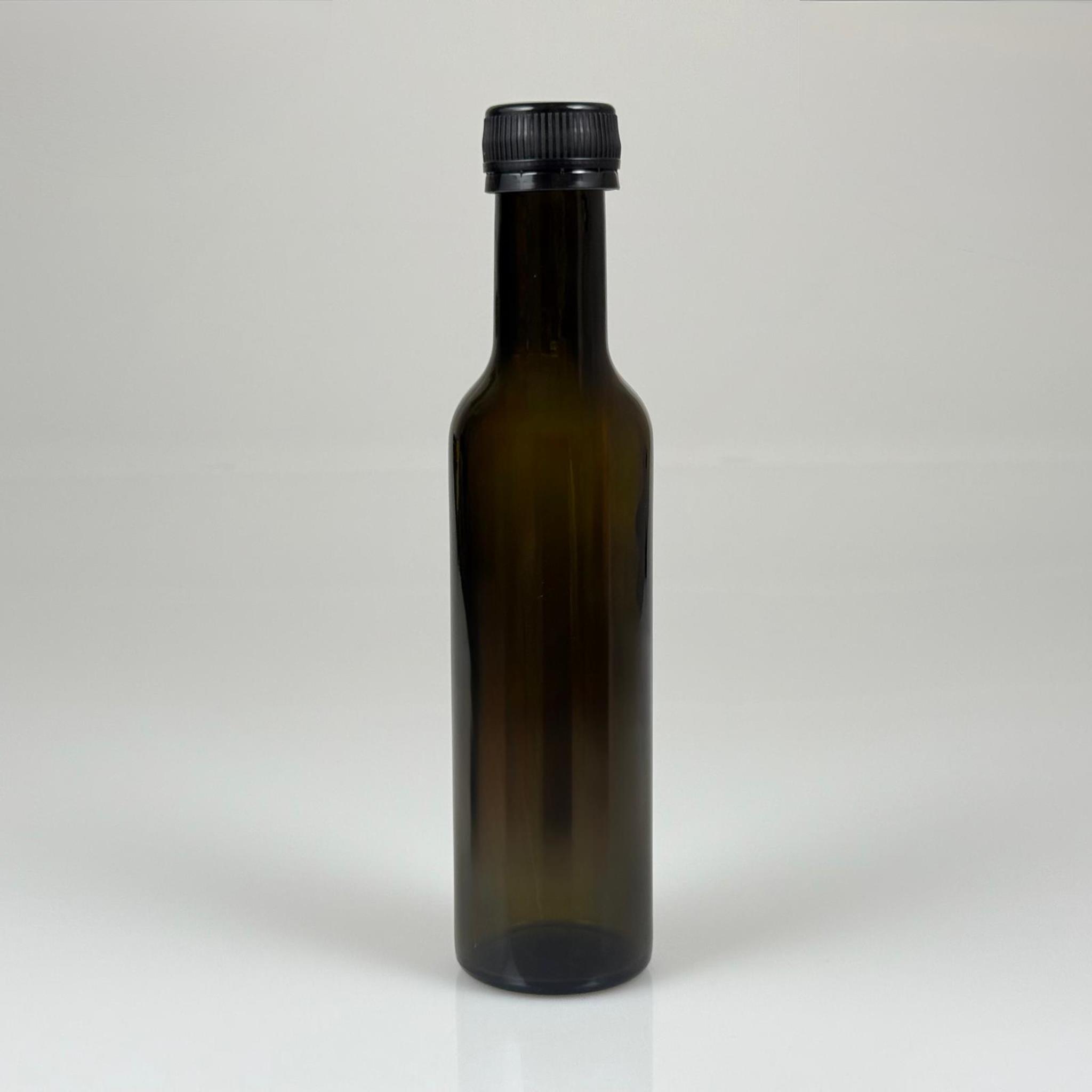 250 CC YEŞİL CESENA MODEL DORİCA CAM ŞİŞE - SİYAH CONTALI KİLİTLİ KAPAKLI - 250 ML CESENA ŞİŞE - YEŞİL