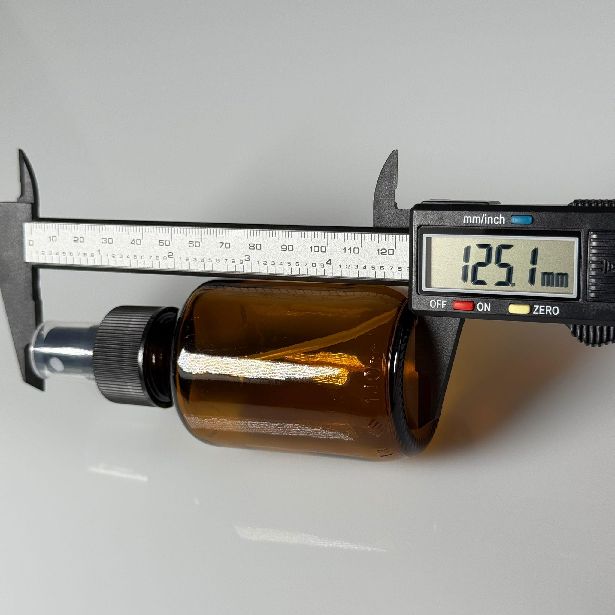 100 CC TOMBUL AMBER SİYAH SPREY BAŞLIKLI CAM ŞİŞE - 100 ML KAHVERENGİ FISFIS KAPAKLI ŞİŞE