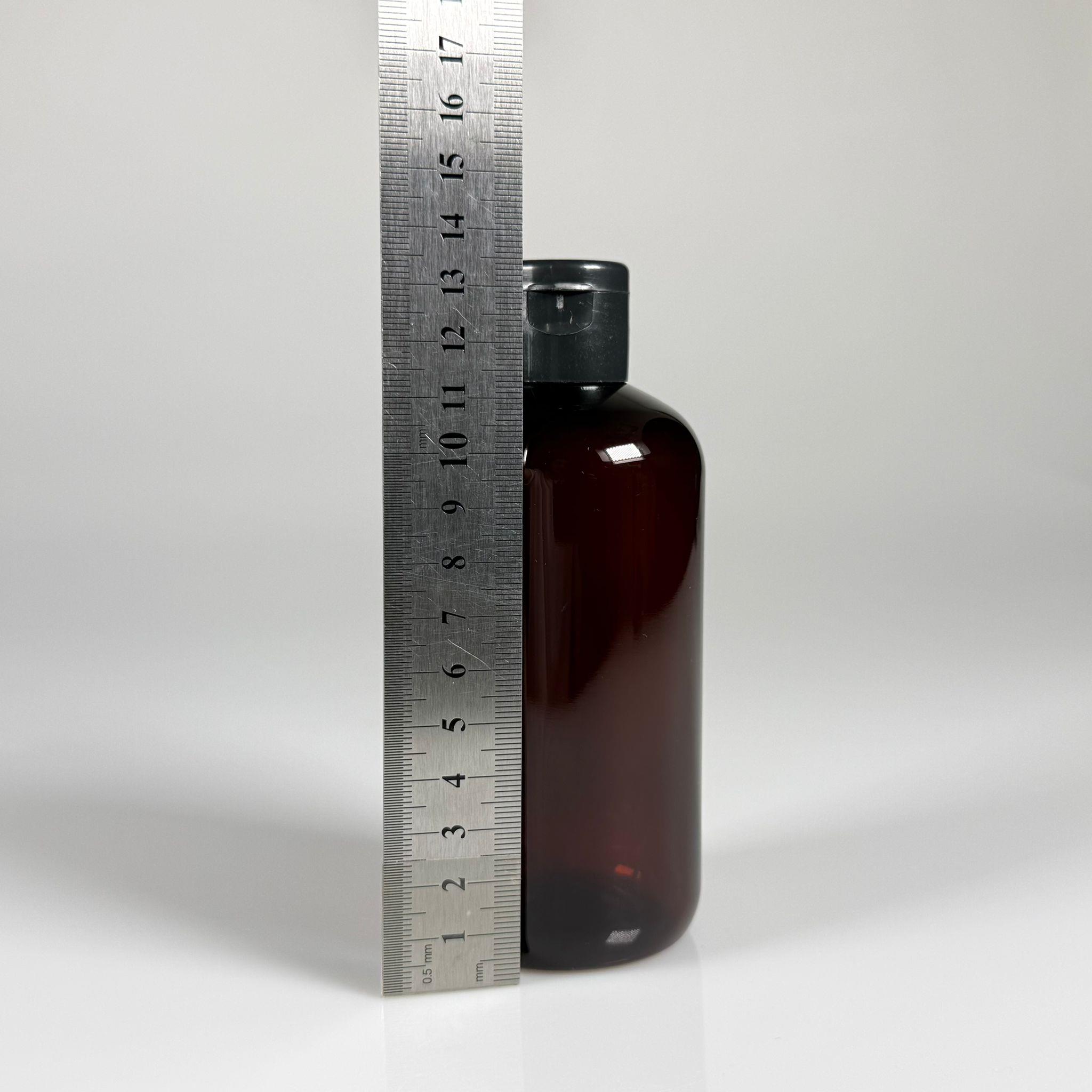 250 CC AMBER PLASTİK ŞİŞE ZEYNEP MODEL - SİYAH FLİPTOP AKITICILI KAPAKLI - 250 ML TOMBUL PET ŞİŞE