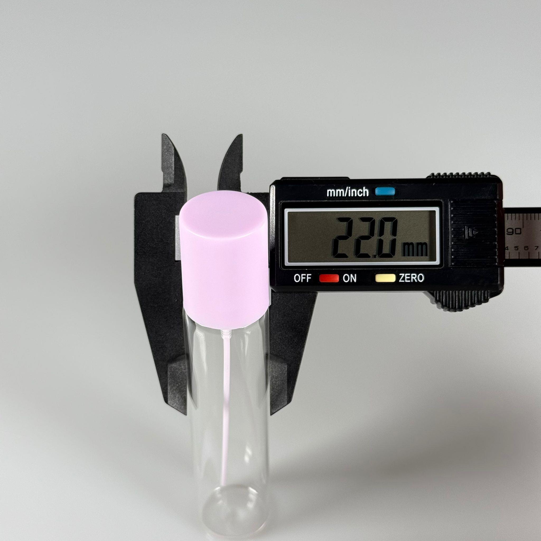 PARFÜM ŞİŞESİ 25 ML - 25 CC PARFÜM AMBALAJI VALFLİ (GEÇME AĞIZ) CAM KALEM PARFÜM İÇİN ŞİŞELERİ - MOR SPREY + KAPAKLI SET TAKIM