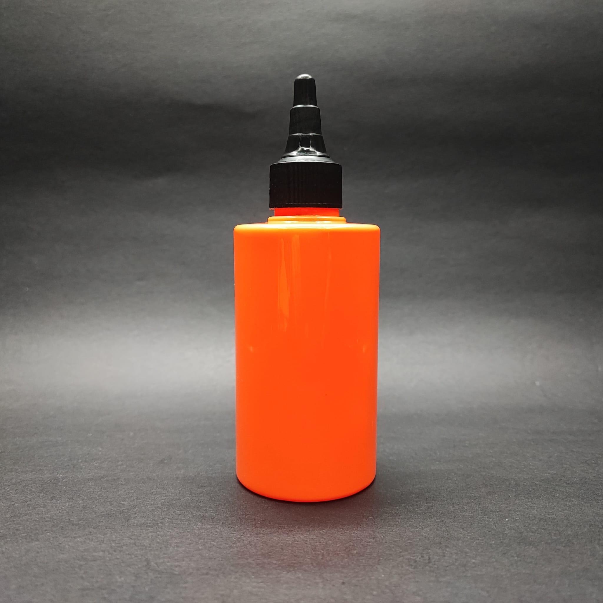 200 CC KÜT BOYUNLU SİLİNDİR PET ŞİŞE (24 GR) - AKITICI ASANSÖR SİYAH KAPAKLI - 200 ML PLASTİK ŞİŞE - TURUNCU