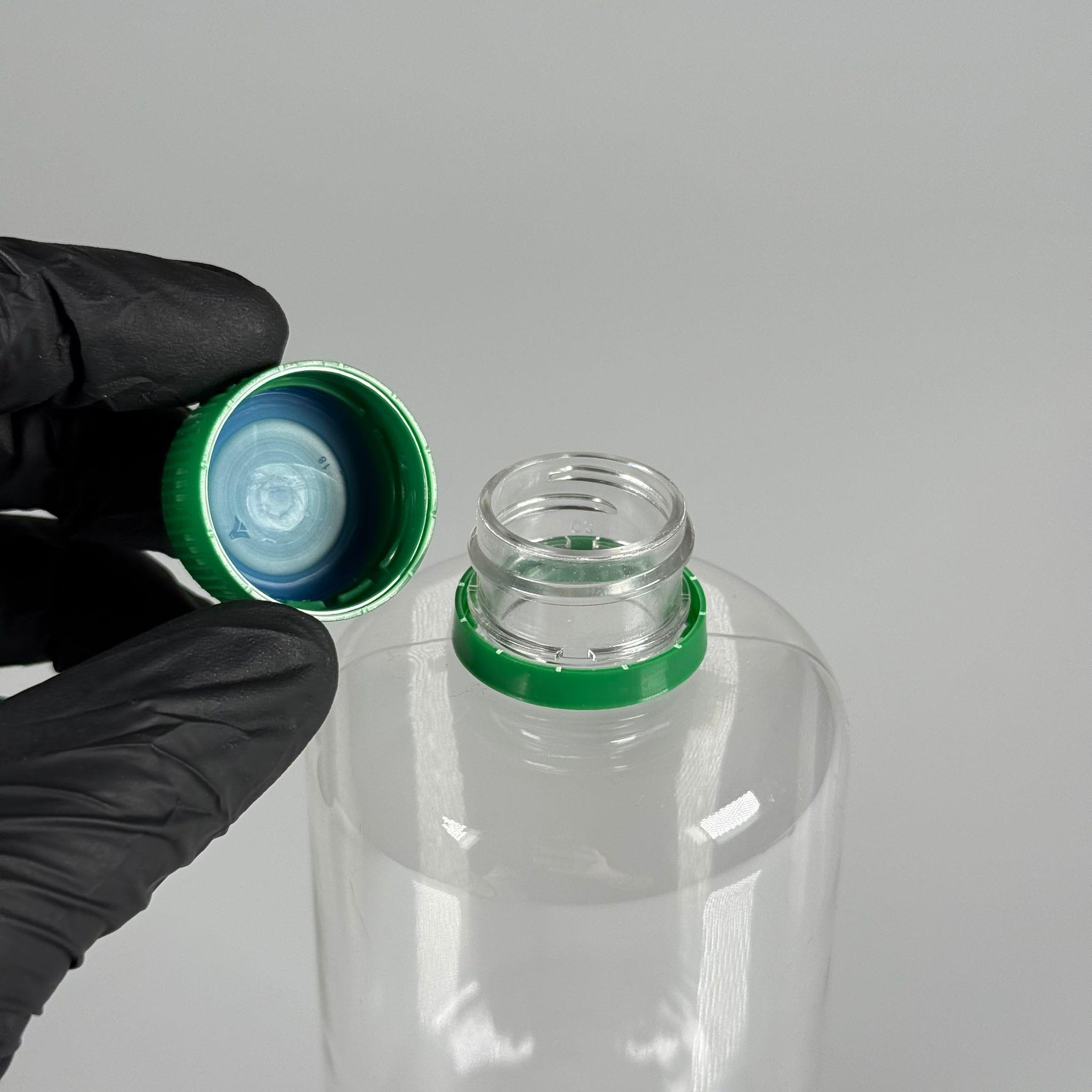 500 CC UZUN SİLİNDİR PET ŞİŞE KALIN (26 GR) - YEŞİL KİLİTLİ KAPAKLI - 28 AĞIZ - 500 ML PET ŞİŞE