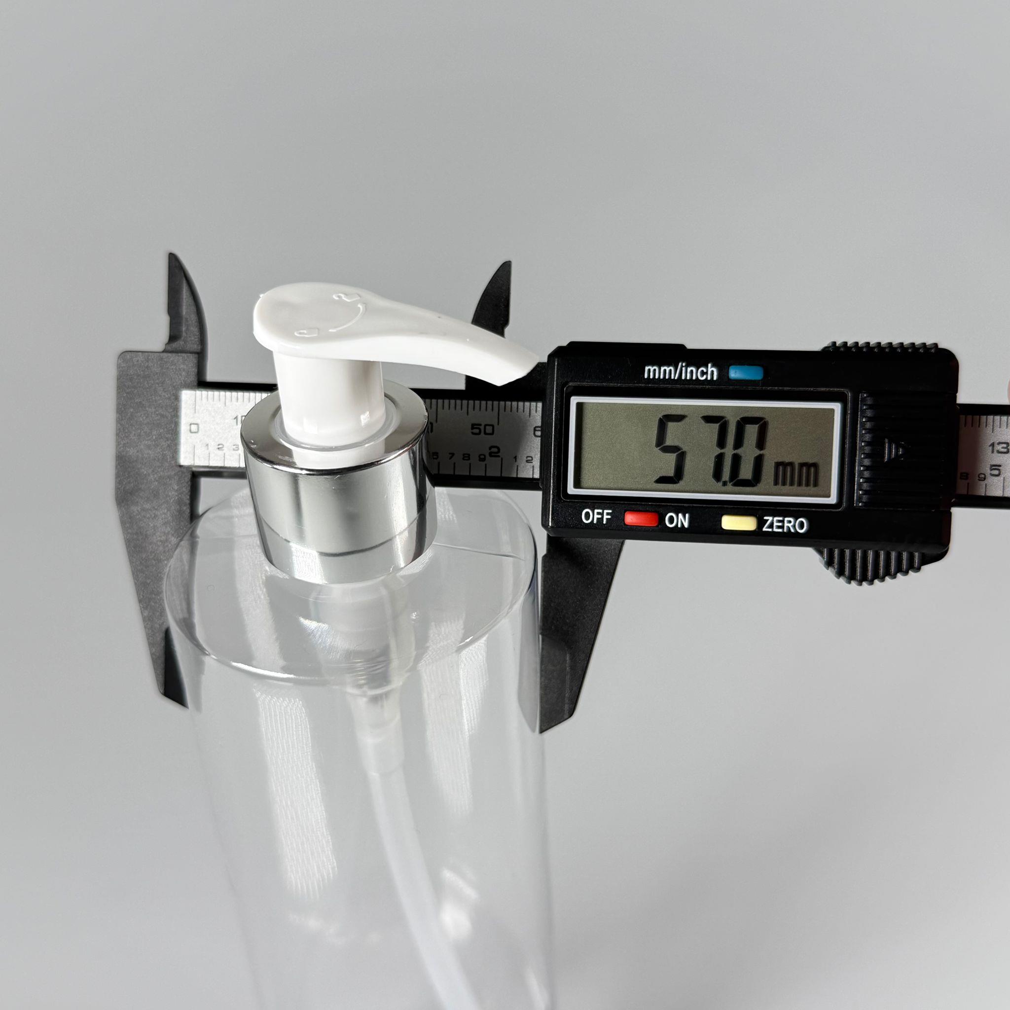 400 CC KÜT BOYUNLU SİLİNDİR PET ŞİŞE (30 GR) - GÜMÜŞ SIVI SABUN POMPALI - 400 ML PLASTİK ŞİŞE - ŞEFFAF