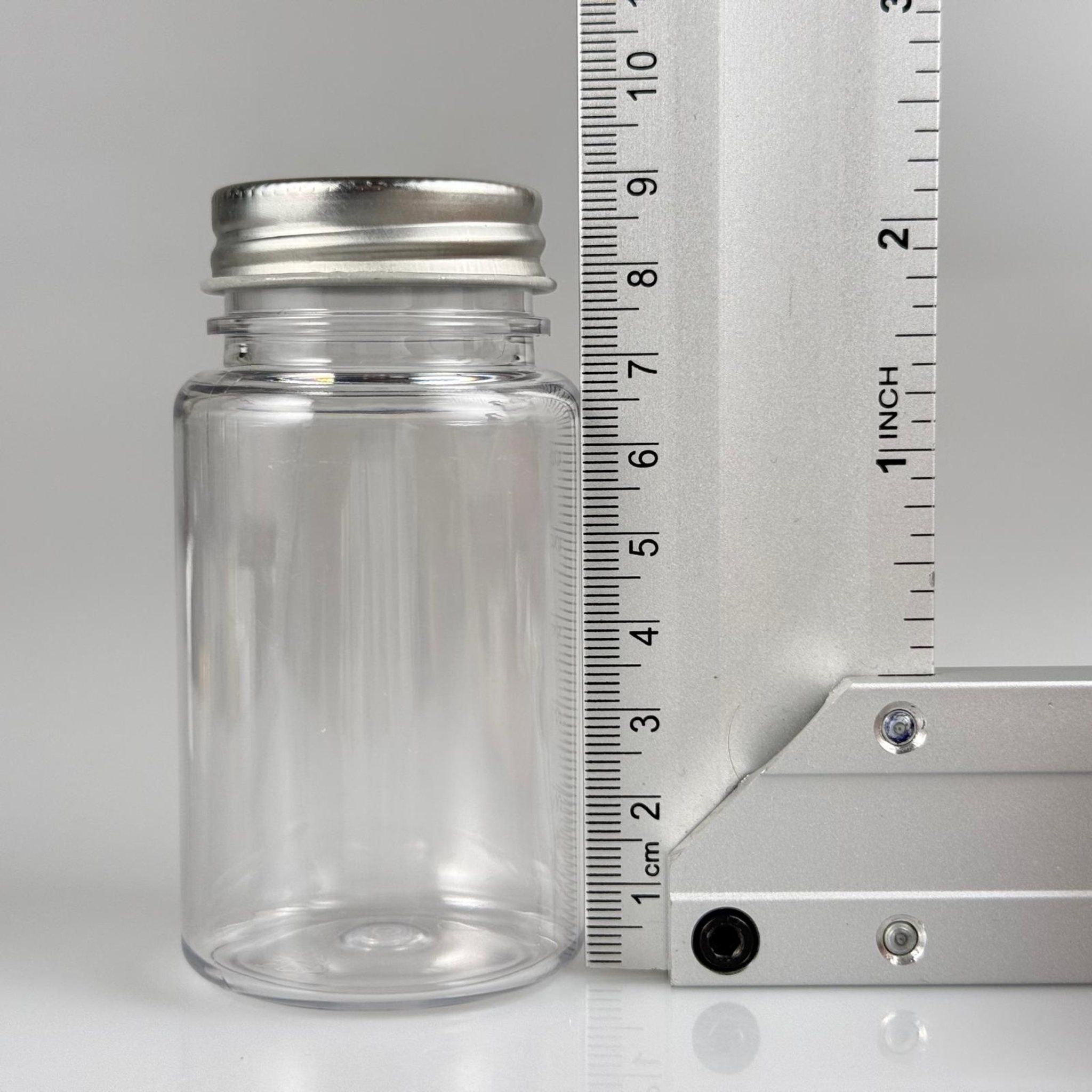 100 CC ŞEFFAF PET PUDRA ŞİŞESİ + GÜMÜŞ METAL KAPKLI + PUDRA TIPALI TAKIM - 100 ML PUDRA KUTUSU, EKO TUZLUK