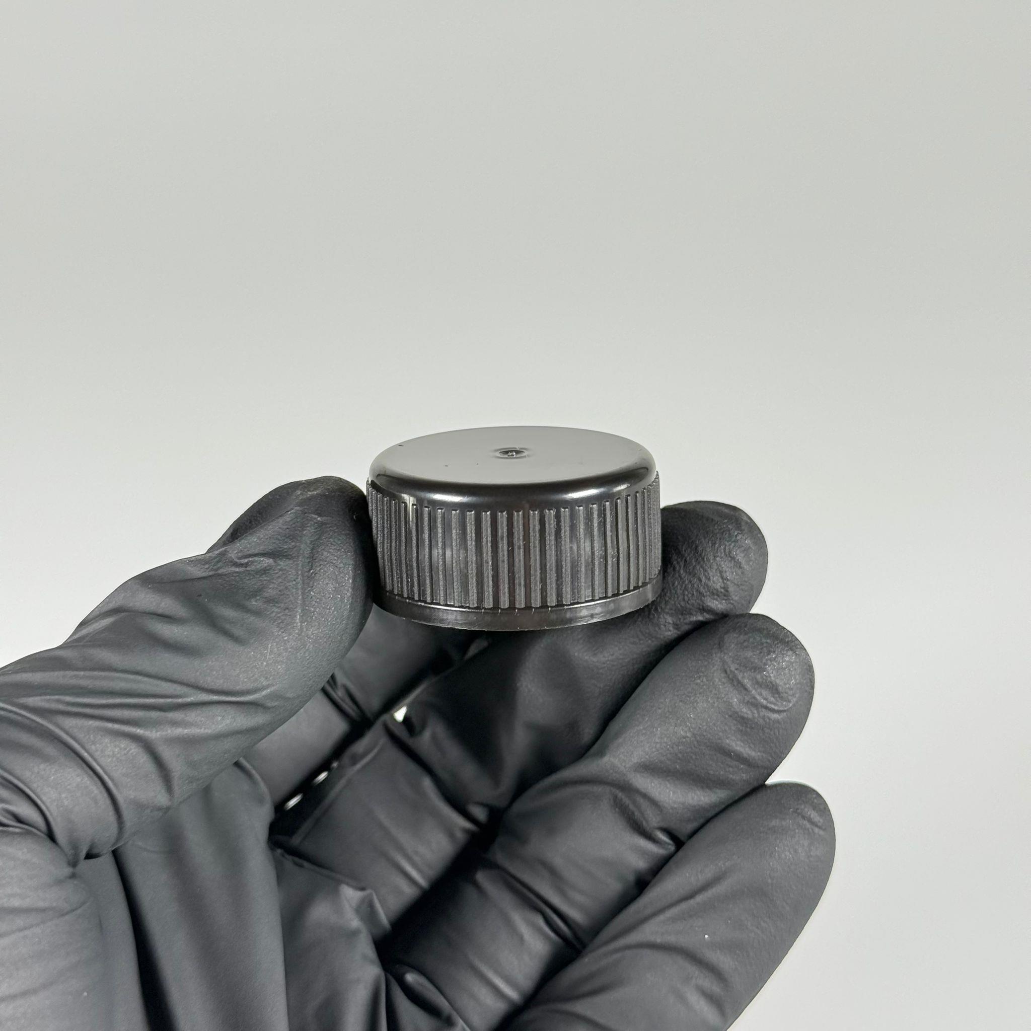 31 MM VİDALI PLASTİK KAPAK SİYAH - KÖPÜK CONTALI (MARASKA, DORİKA.  KULPLU GALON ŞİŞE - VİDALILAR UYUMLU) - bericap SK 31.5/16 PE/PVDC SIYAH 240 (BANTSIZ)