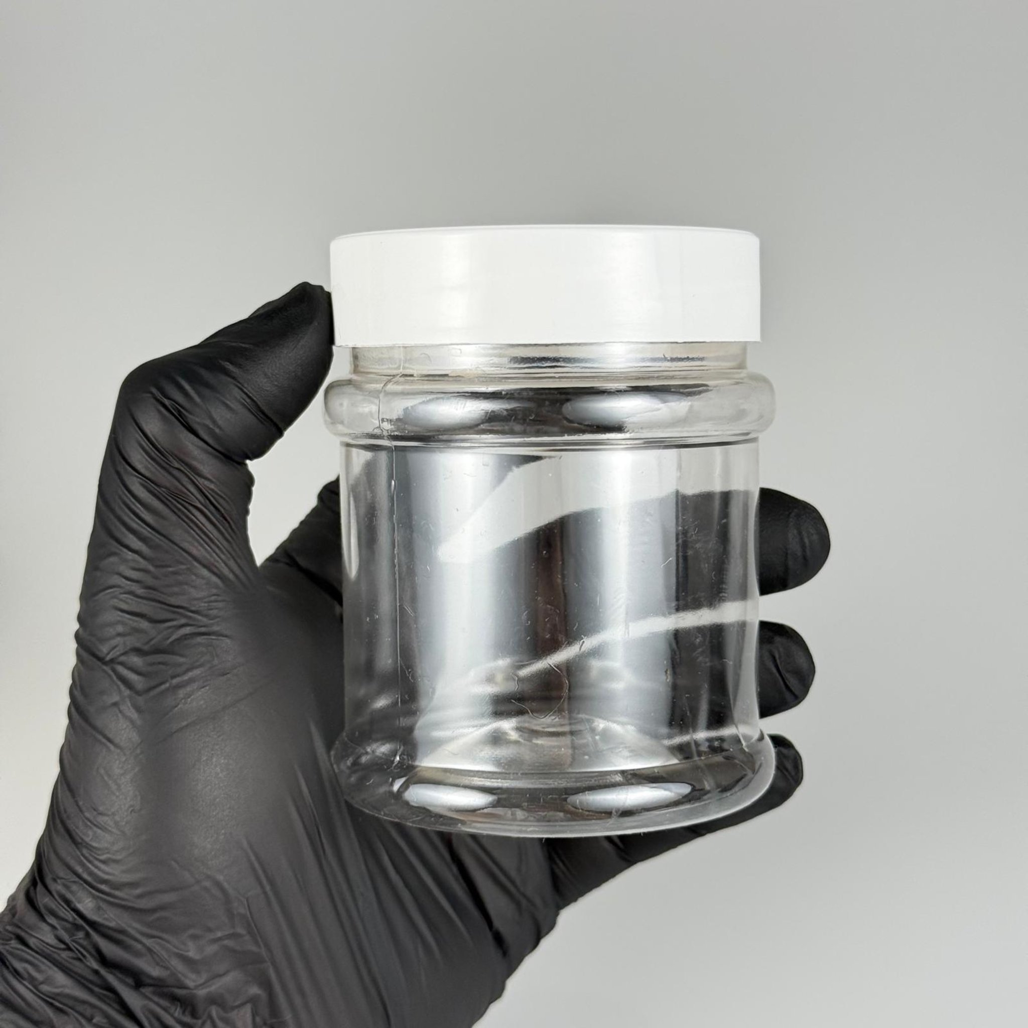 200 CC SİLİNDİR PET KAVANOZ + BEYAZ PLASTİK KAPAKLI + KENDİNDEN YAPIŞKANLI KÖPÜK CONTALI TAKIM - 200 ML PLASTİK KAVANOZ