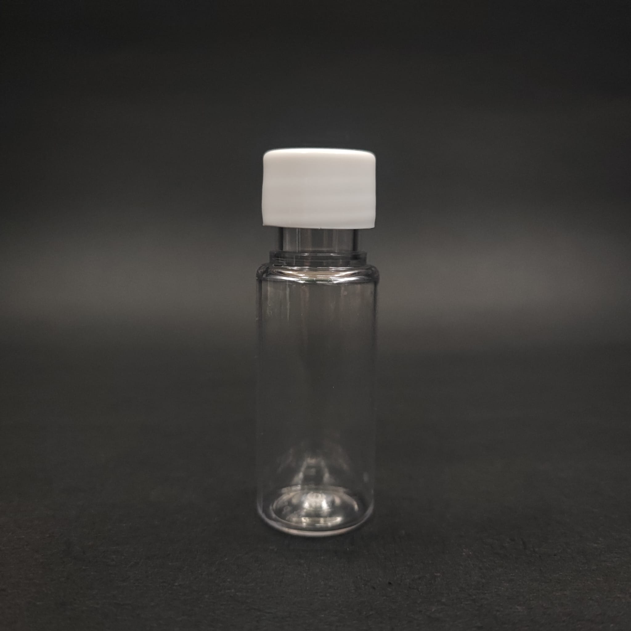 15 CC ŞEFFAF PLASTİK ŞİŞE + KENDİNDEN CONTALI SIZDIRMAZ BEYAZ KAPAK - 15 ML KAPAKLI PET ŞİŞE