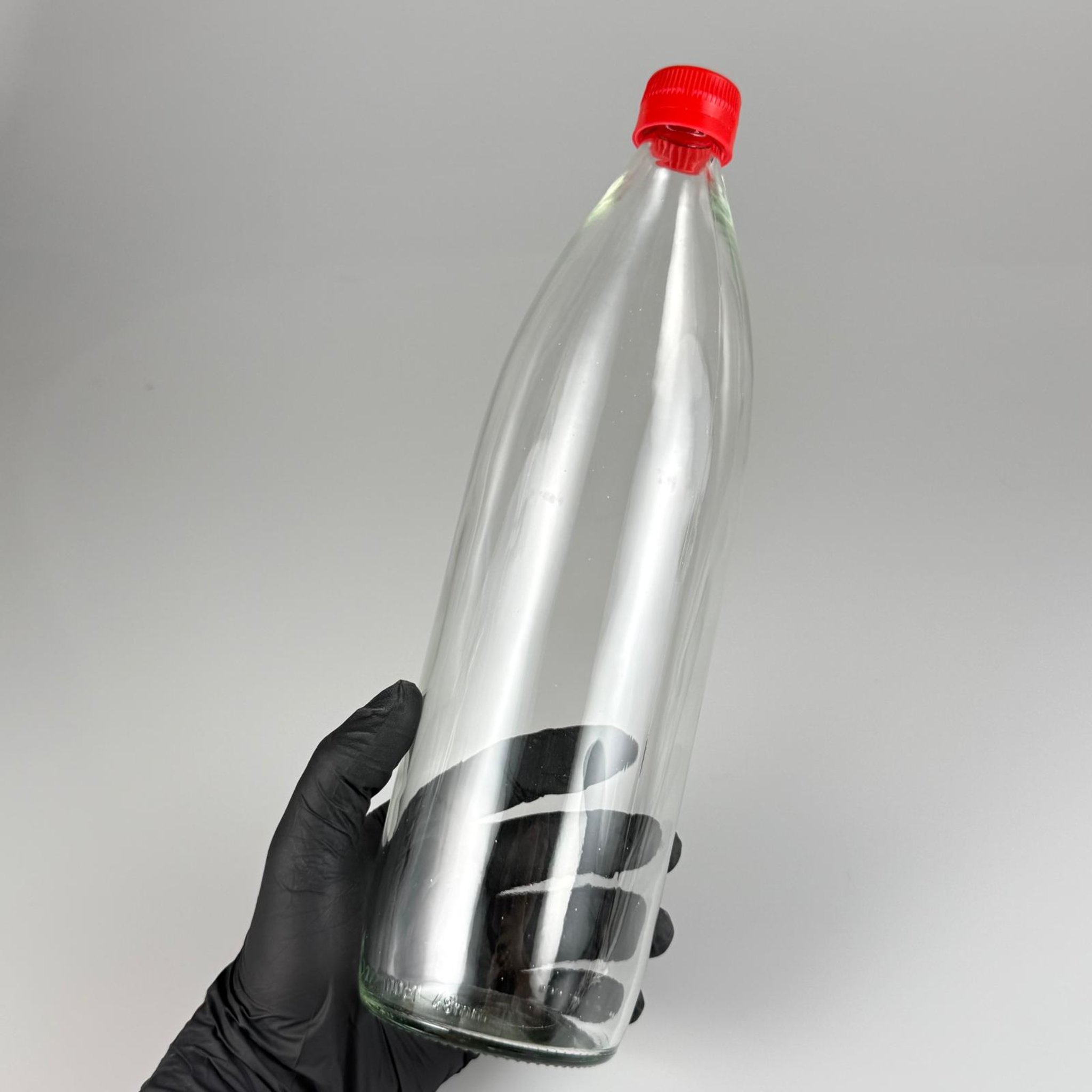 1000 CC CAM ŞİŞE - KIRMIZI KİLİTLİ KAPAKLI - 1 LİTRE CAM ŞİŞE - 1000 ML KAPAKLI CAM ŞİŞE