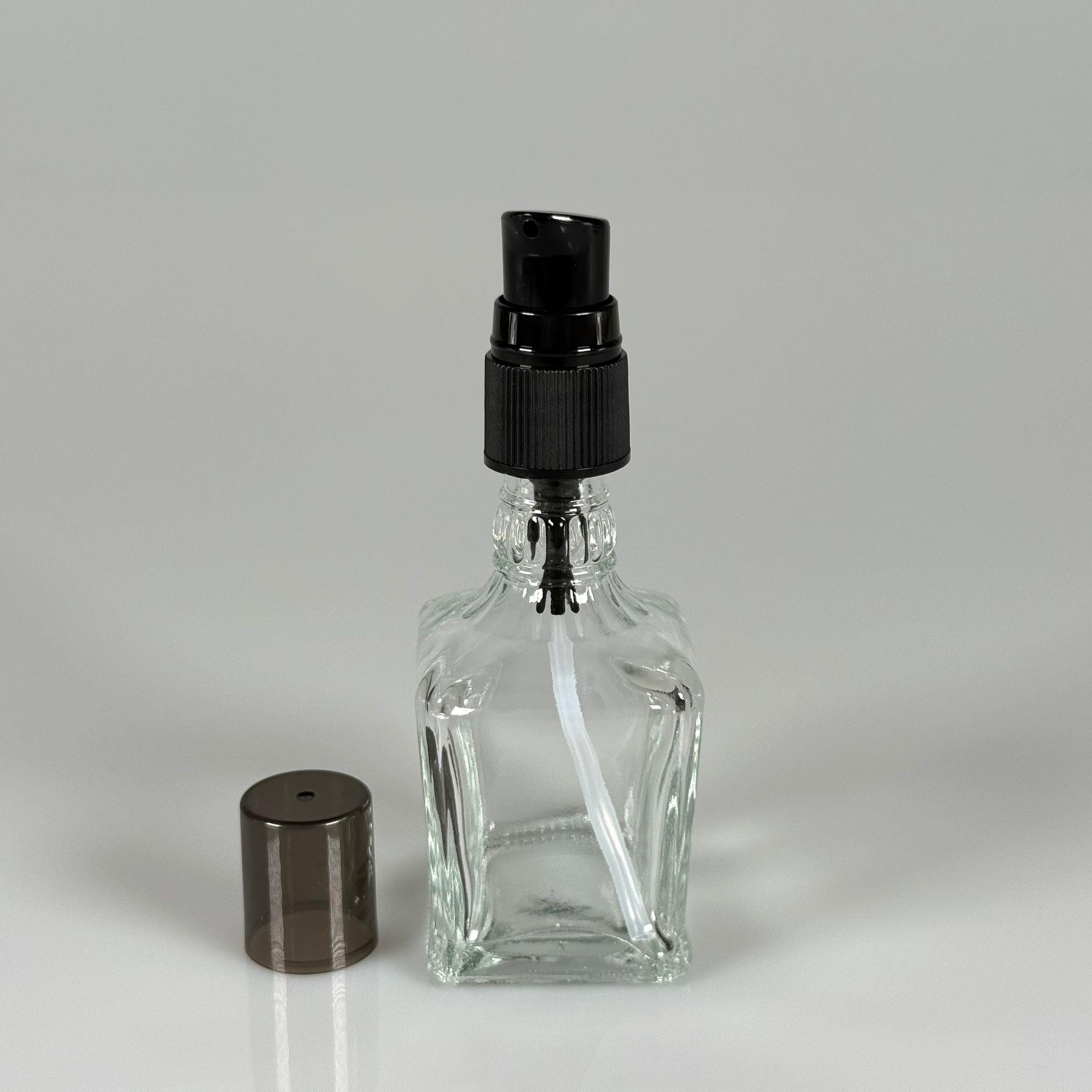 50 CC BOĞAZLI KONİK CAM ŞİŞE - SİYAH LOSYON POMPALI - 50 ML PRESTİJLİ ŞİŞE