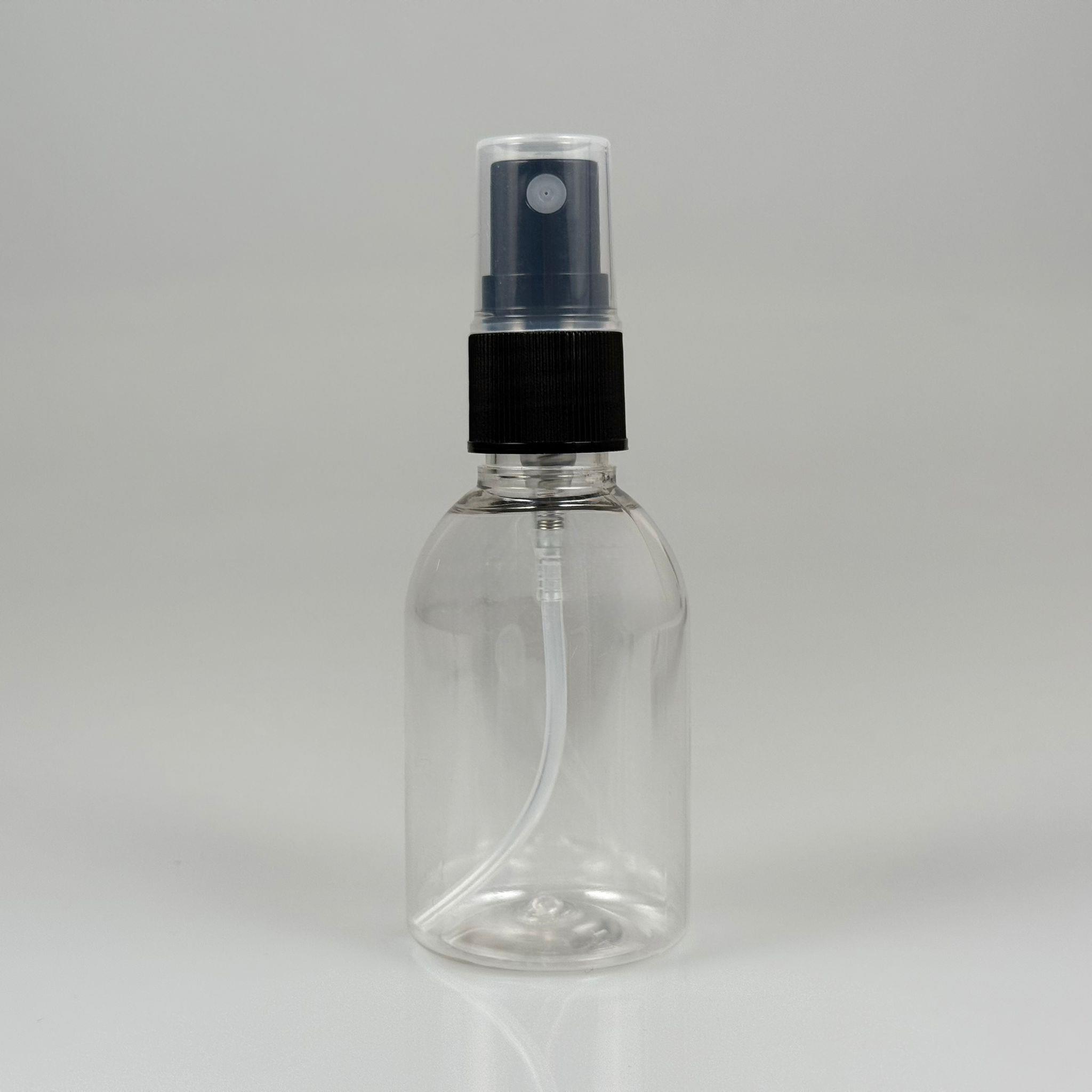 50 CC ŞEFFAF PET ŞİŞE - SİYAH SPREY KAPAKLI - 50 ML SPREY ŞİŞE
