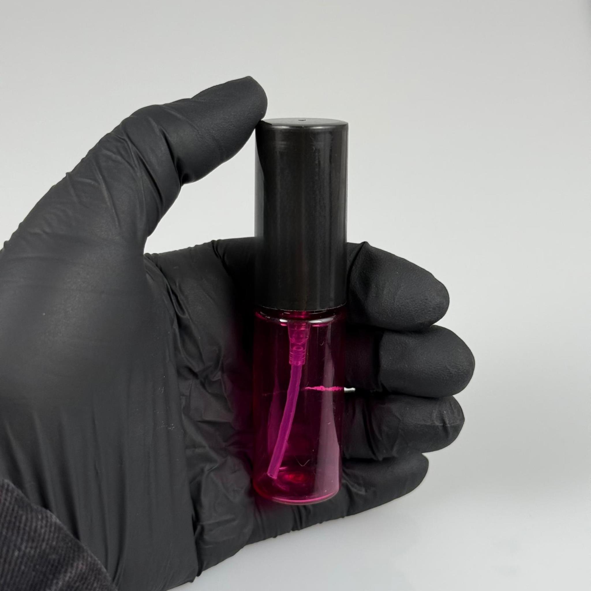 15 CC PEMBE PARFÜM ŞİŞESİ PLASTİK - SİYAH SPREY + SİYAH KAPAK - 15 ML PARFÜM ŞİŞESİ PET