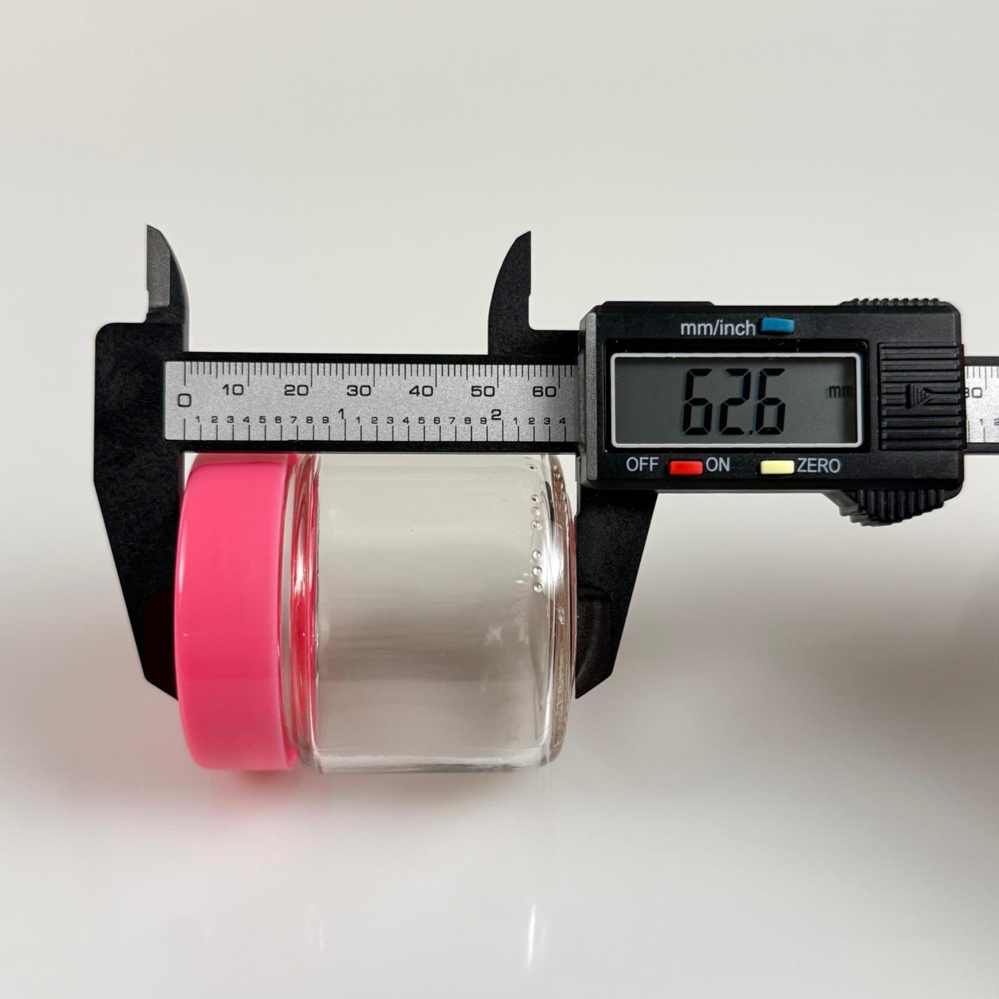 100 CC CAM KAVANOZ + PEMBE PLASTİK KAPAK - 100 ML PLASTİK KAPAKLI CAM KAVANOZ (SİLME 106 CC)