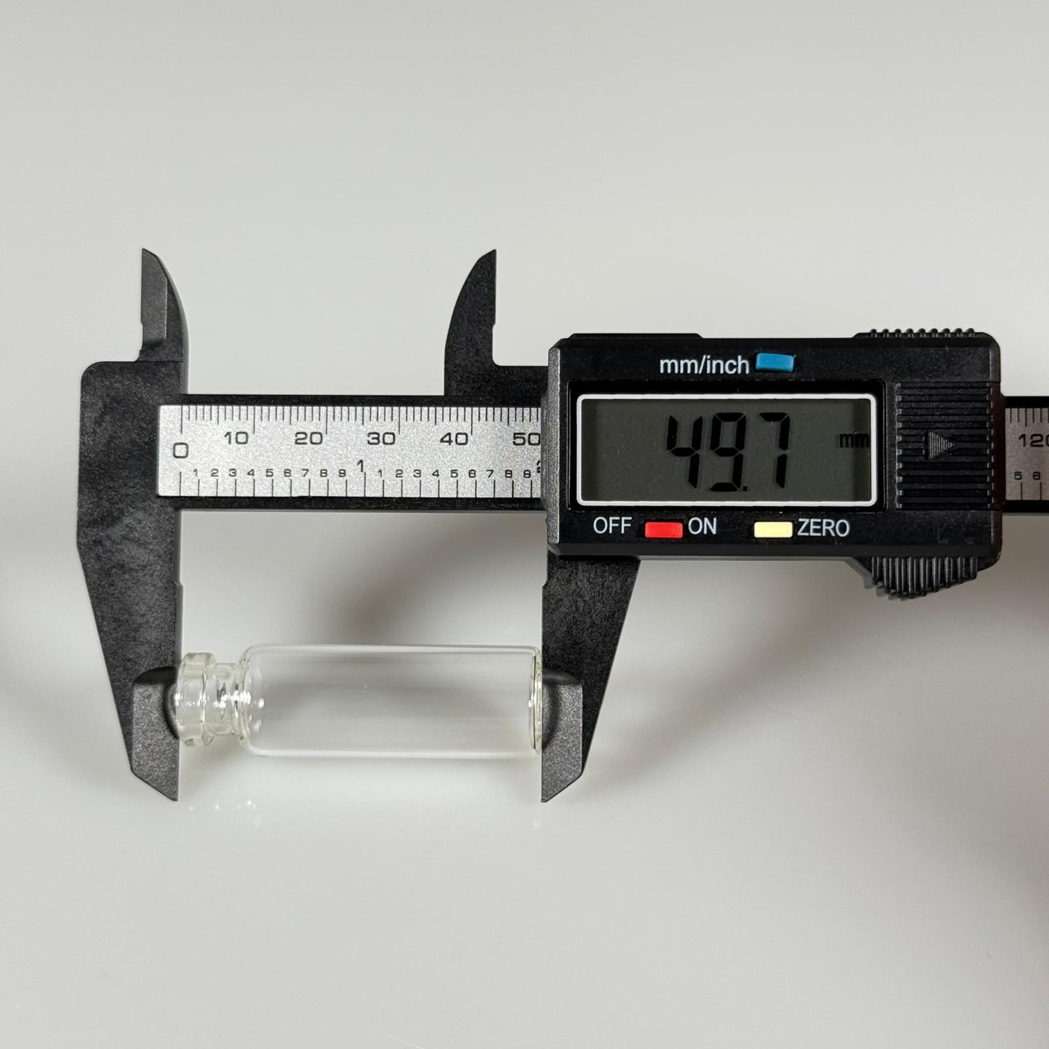 BOROSİLİKAT ŞEFFAF CAM ŞİŞE - 5 CC - 16x50 MM - ÇEKME CAM BORU FLAKON İNCE PENİSİLİN ŞİŞESİ - AĞIZ ÇAPI 13 MM