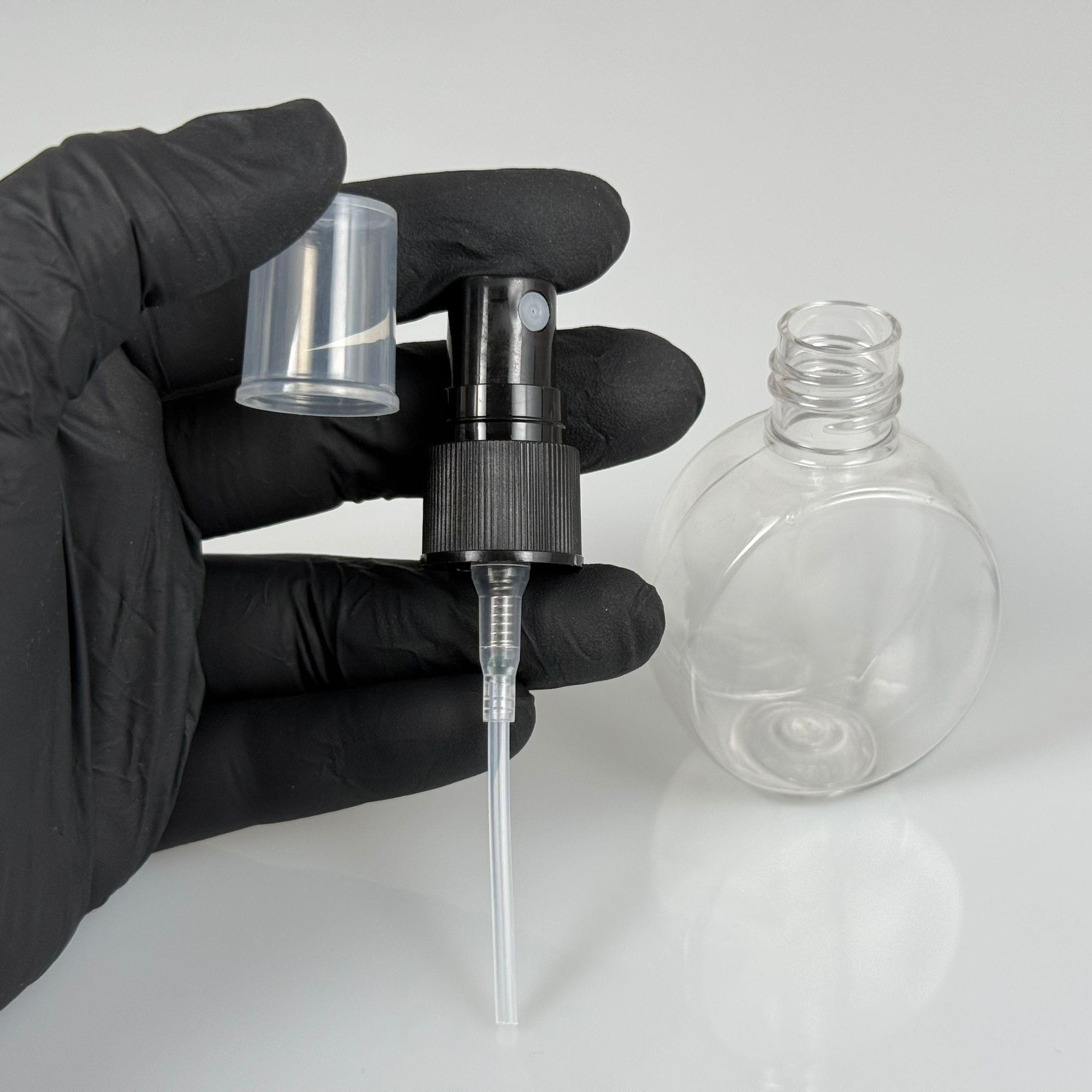 40 CC YUVARLAK TOP PET ŞİŞE - SİYAH SPREYLİ - 40 ML ŞEFFAF PET ŞİŞE