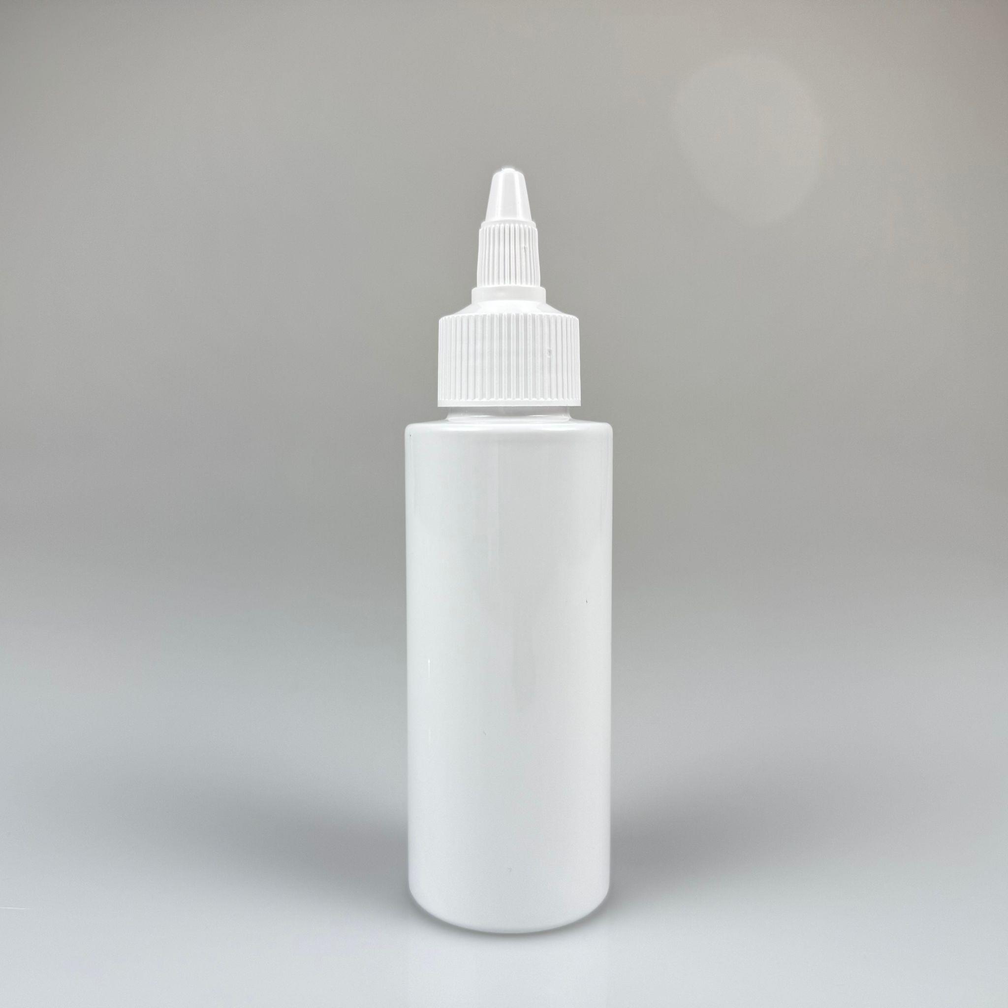 YAĞ, SOS, ACI SOS, SİRKE, SRIRACHA, MÜREKKEP, TUTKAL AKITICI VB BOŞ ŞİŞELERİ - BEYAZ SİVRİ TWİST AKITICI KAPAK + 100 ML KÜT BEYAZ SERT PET PLASTİK ŞİŞE TAKIM