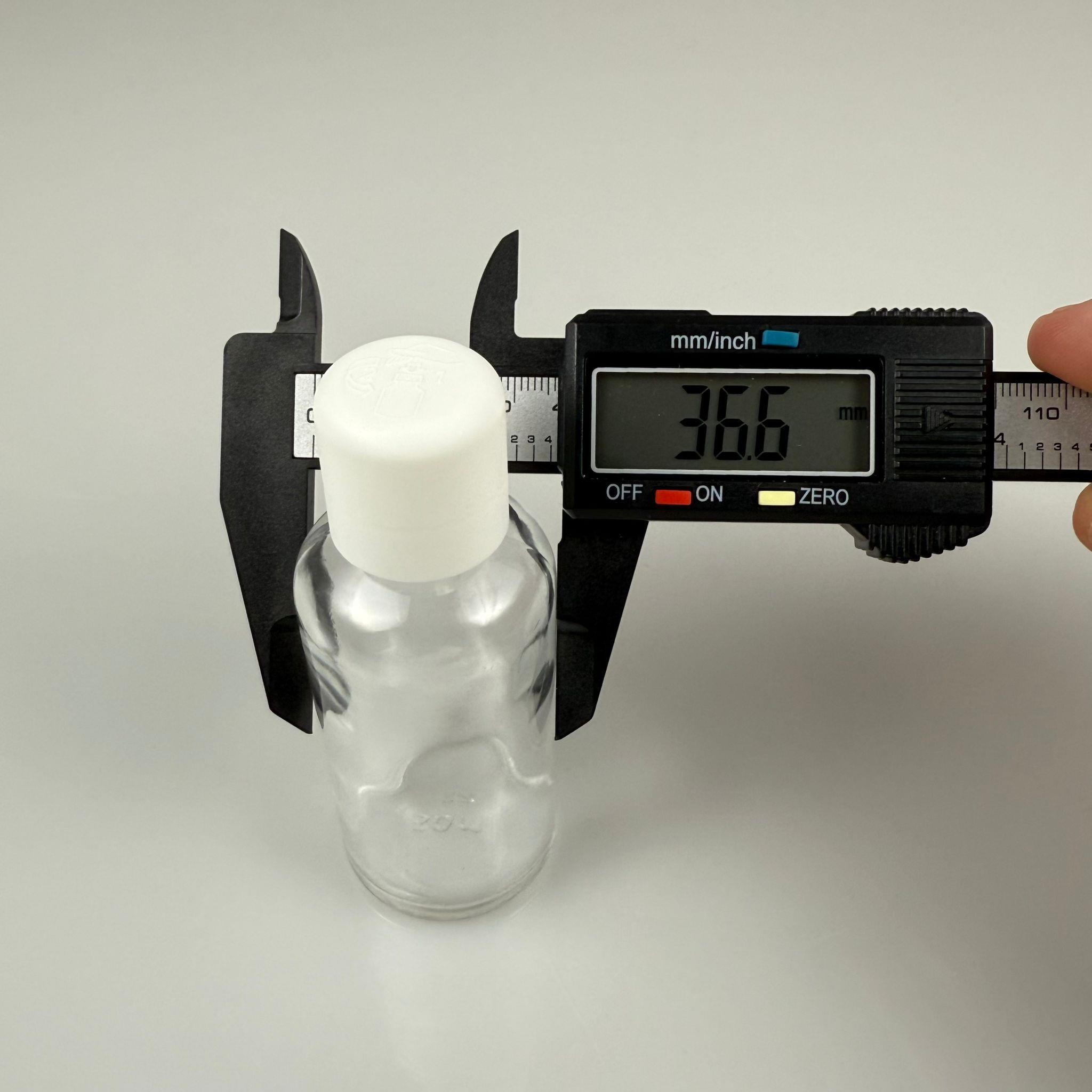 50 CC ŞEFFAF CAM ŞİŞE + İÇTEN DAMLALIKLI ÇOCUK KİLİTLİ BEYAZ KAPAK - SAYDAM 50 ML KİLİT KAPAKLI DAMLATMALI ŞİŞE