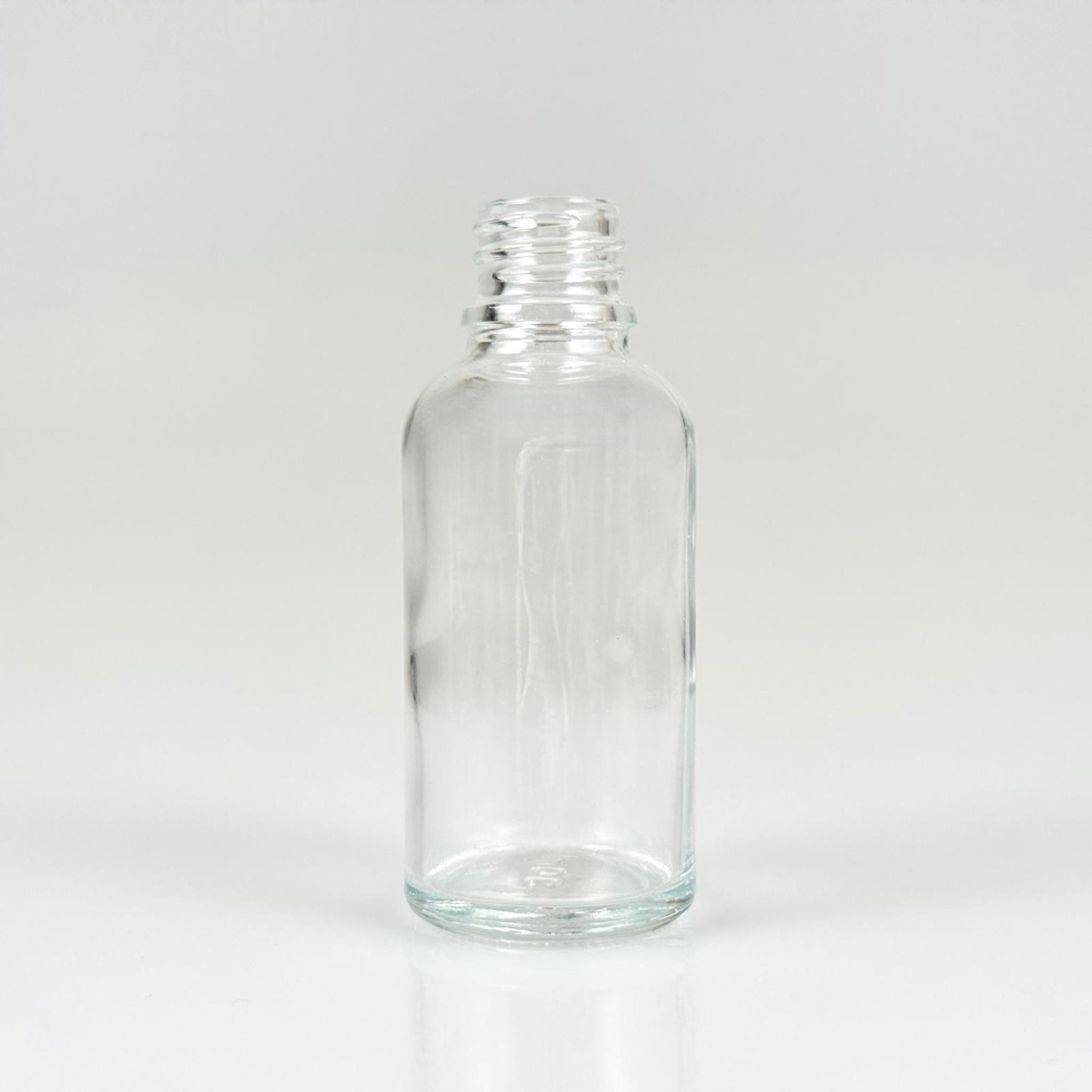 30 CC ŞEFFAF CAM ŞİŞE KAPAKSIZ (18 AĞIZ) - 30 ML CAM ŞİŞE