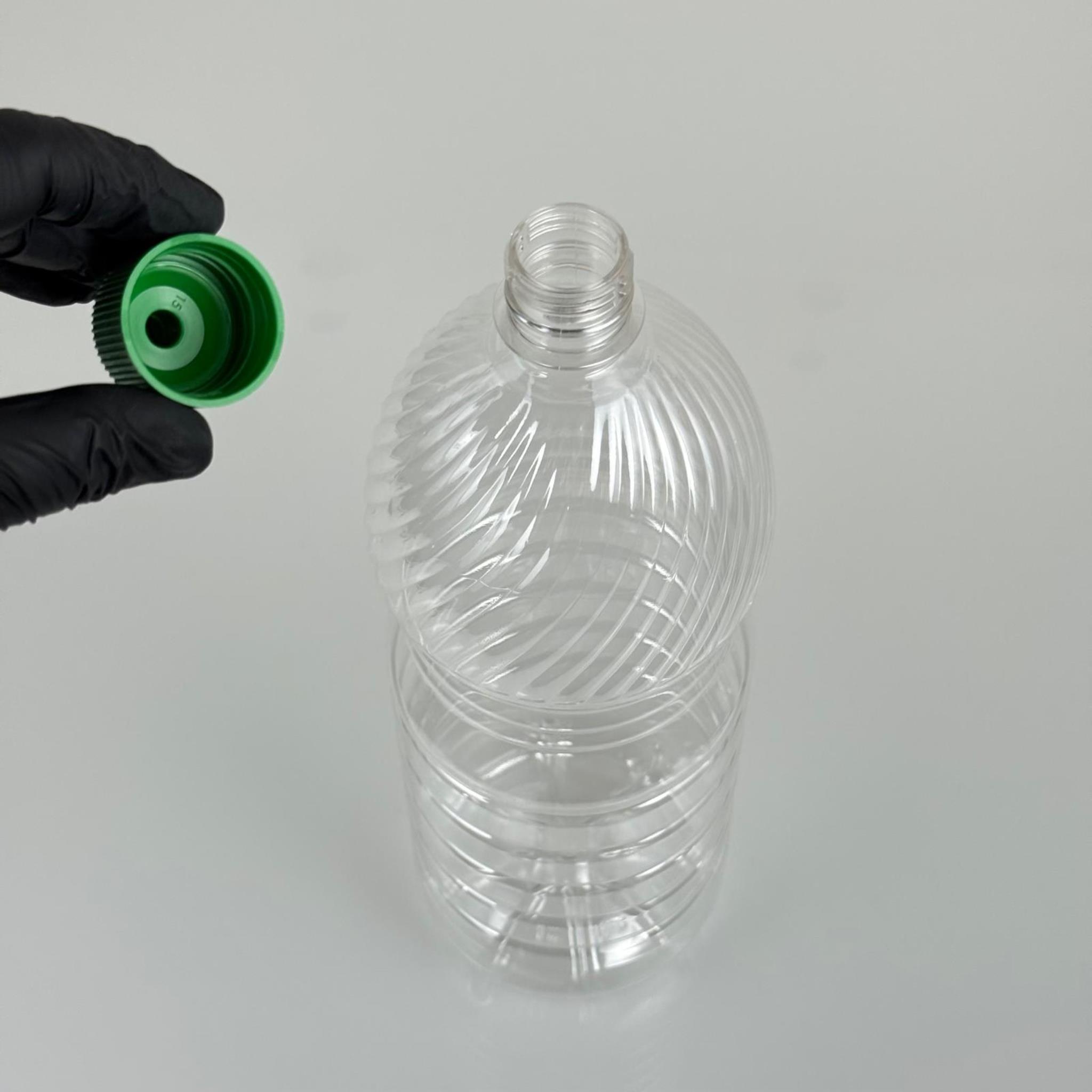 ZEYTİNYAĞI, SOS, ACI SOS, SİRKE, SRIRACHA VB BOŞ ŞİŞELERİ - YEŞİL SİVRİ TWİST AKITICI KAPAK + 2000 ML ŞEFFAF PET PLASTİK ŞİŞE TAKIM
