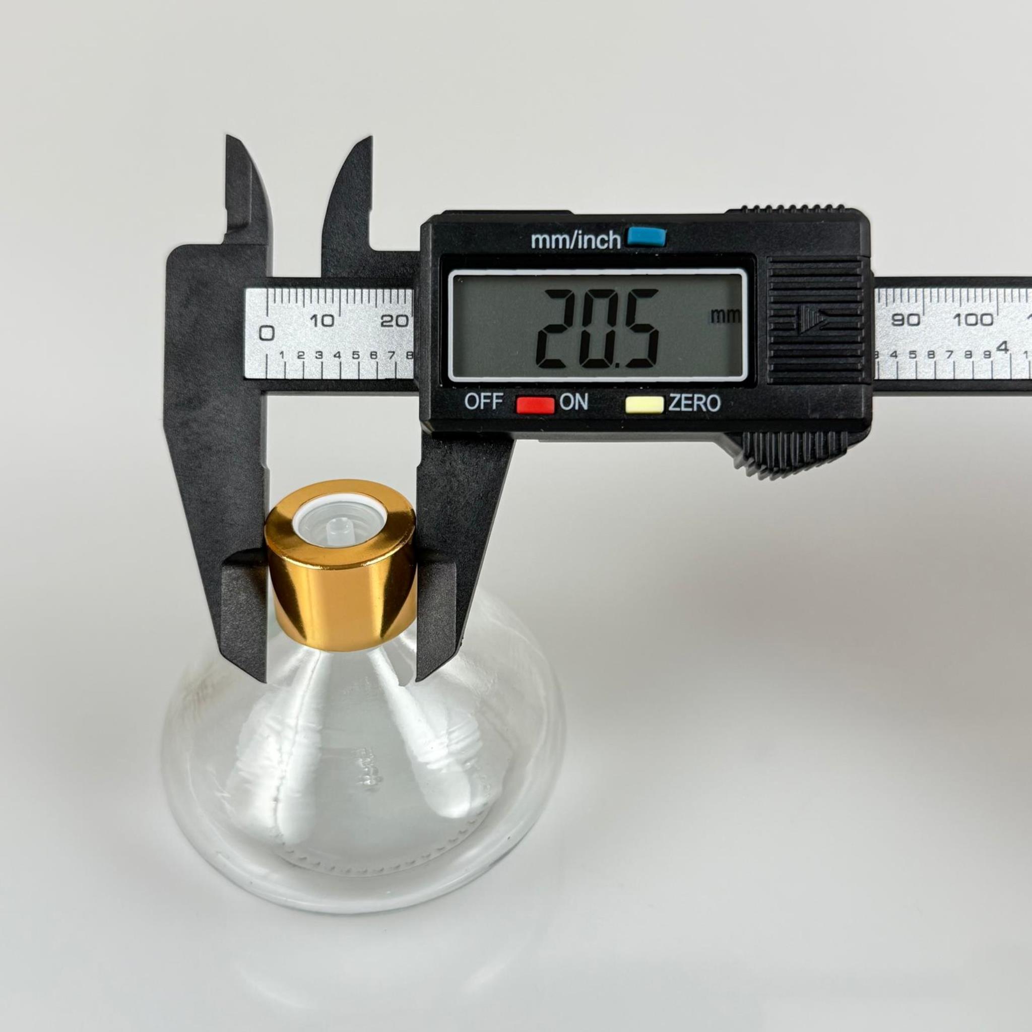 BASIK MODEL CAM KOLONYA ŞİŞESİ + METAL GOLD KAPAK + TIPA - 50 ML - HEDİYELİK KOLONYA ŞİŞELERİ